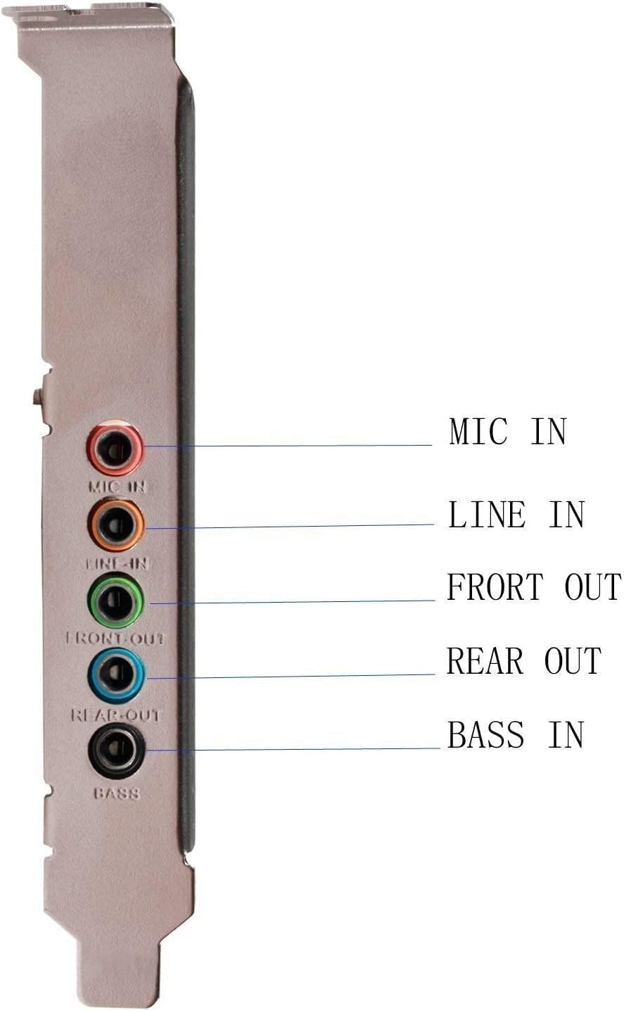 Pardarsey Pcie 5.1 Internal Sound Card for PC Windows 7, 3D Stereo Pci-E Audio Card, CMI8738 Chip, 32/64 Bit PCI Express Adapter image number 1