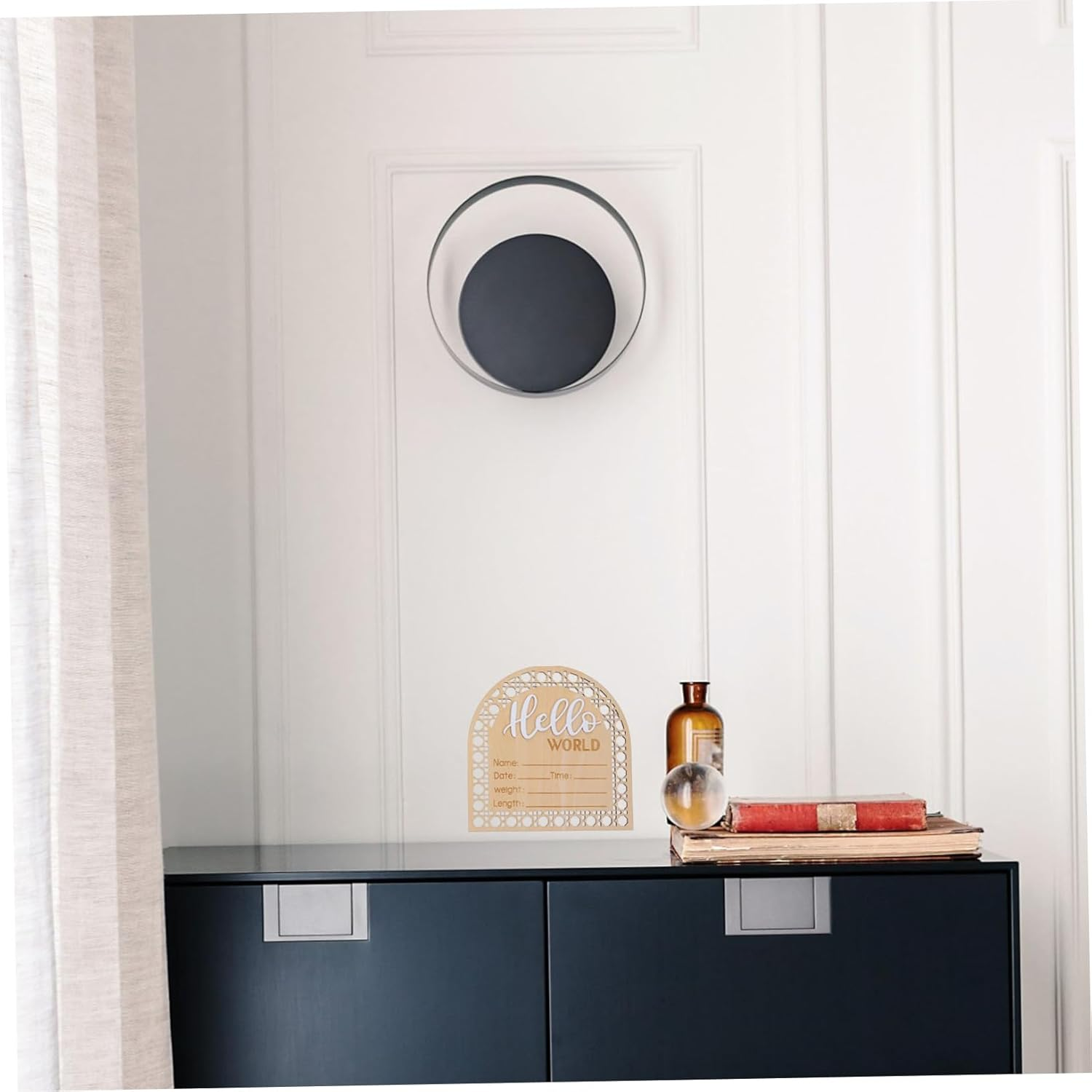 2Pcs Birth Announcement Wooden Sign Newborn Card Wood Name Sign for Nursery Decor image number 4