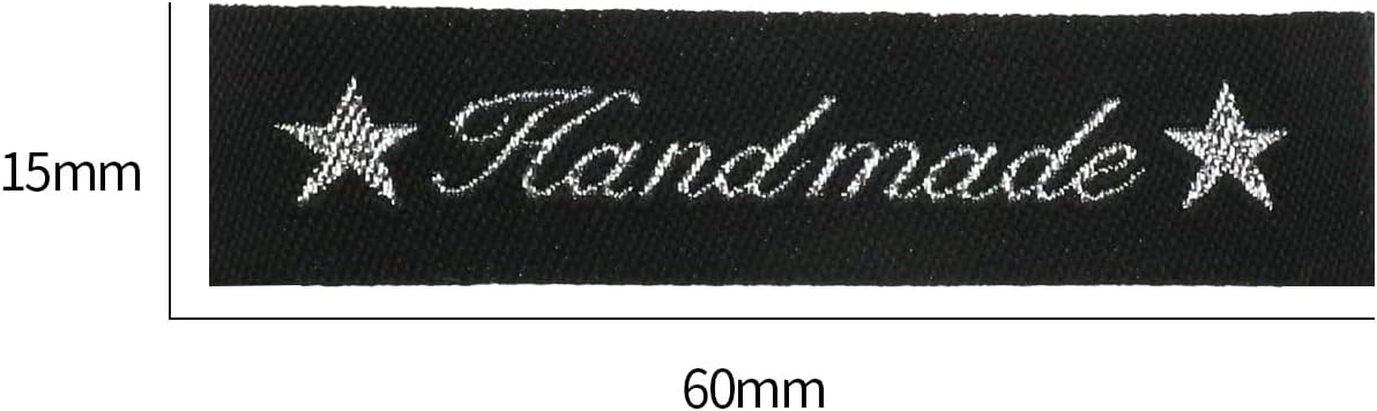 VGOL 200PCS Handmade Fabric Labels Garment Tags Sewing Clothes Textile Labels Handmade Clothing Decoration Accessories 60X15Mm image number 1