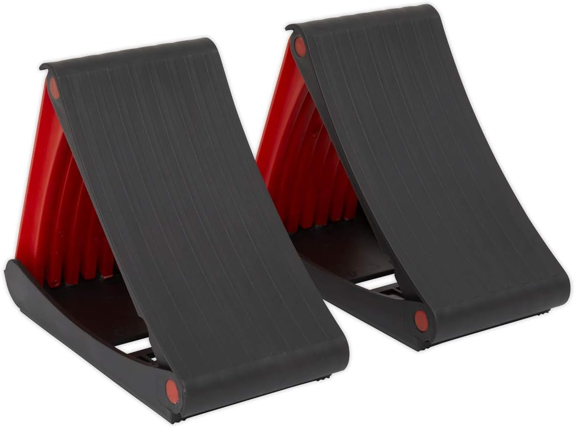 Sealey WCF01 Folding Wheel Chocks-Pair, Multi-Colour image number 2