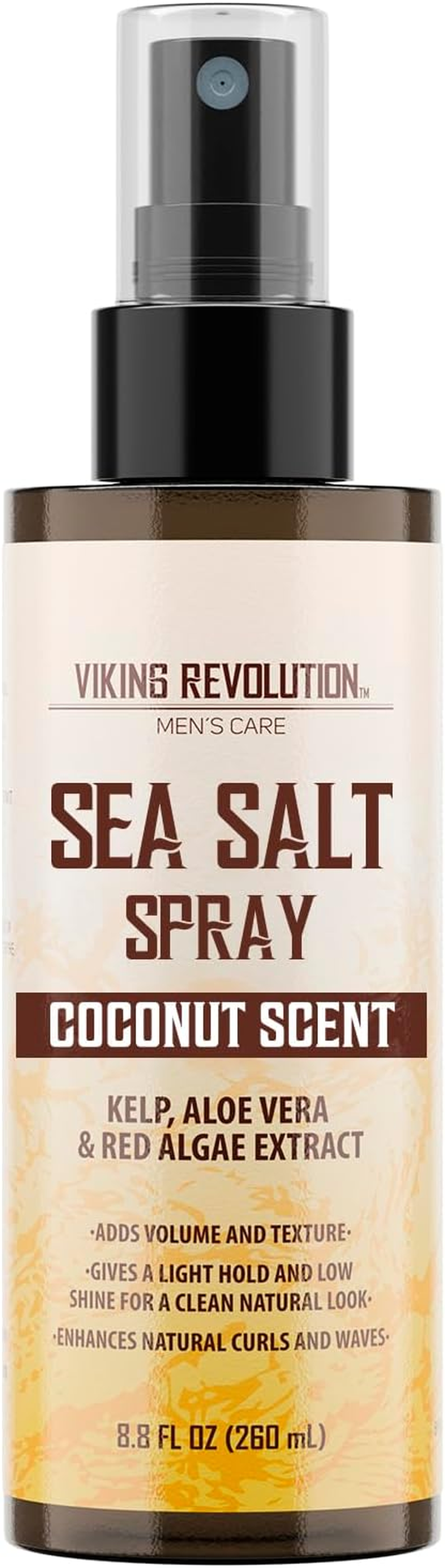 Viking Revolution Coconut Sea Salt Spray for Men - Hair Texturizing Spray with Kelp, Aloe Vera & Red Algae Extract - Surf Spray to Add Volume and Texture - Sea Salt Spray for Men Beach Hair image number 3