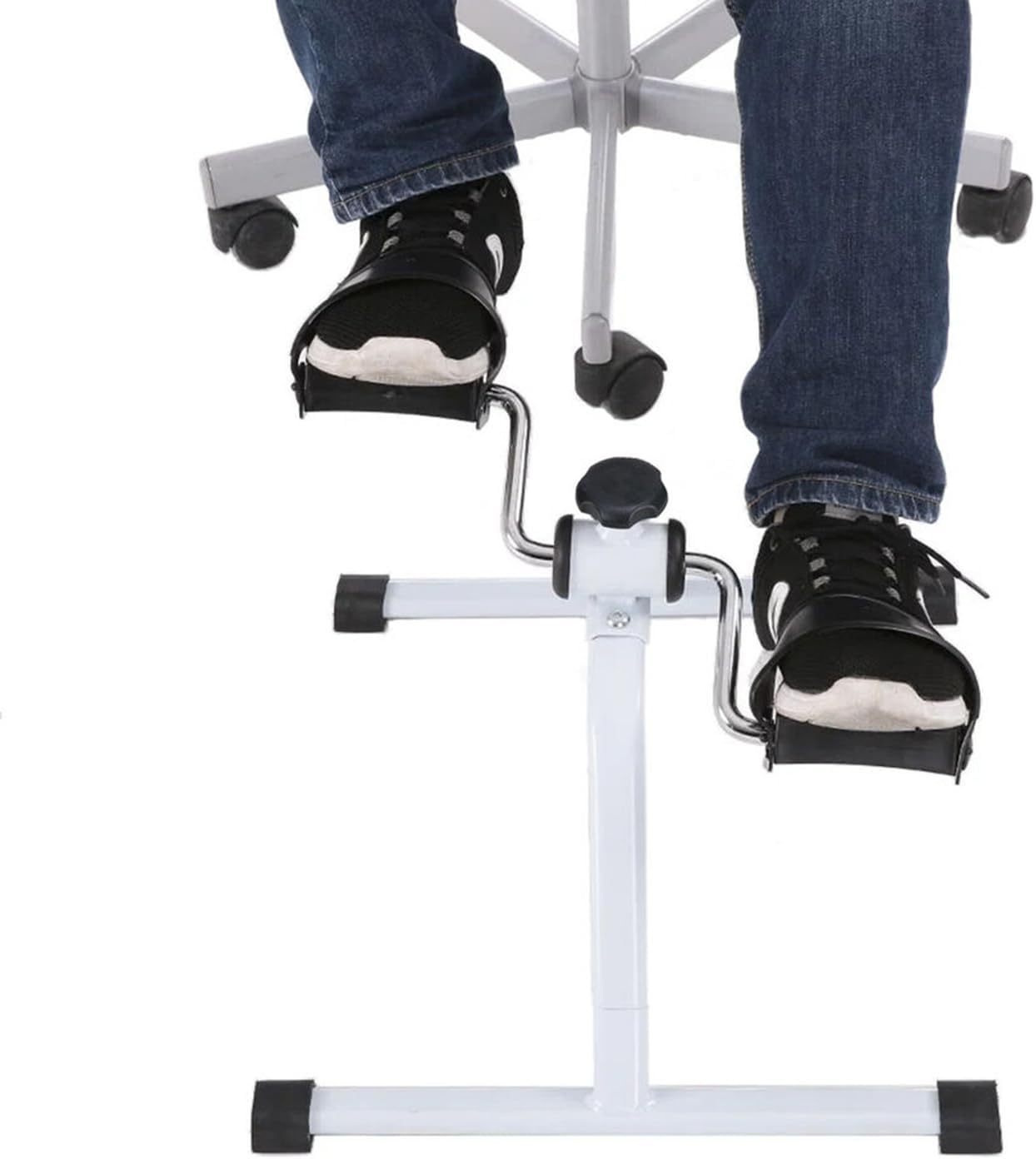 Gym Equipment for Home Fitness: Leg Trainer Rehabilitation Mini Exercise Bike, Hand and Foot Dual-Use Bicycle with Tension Adjustment, Cardio Indoor Training