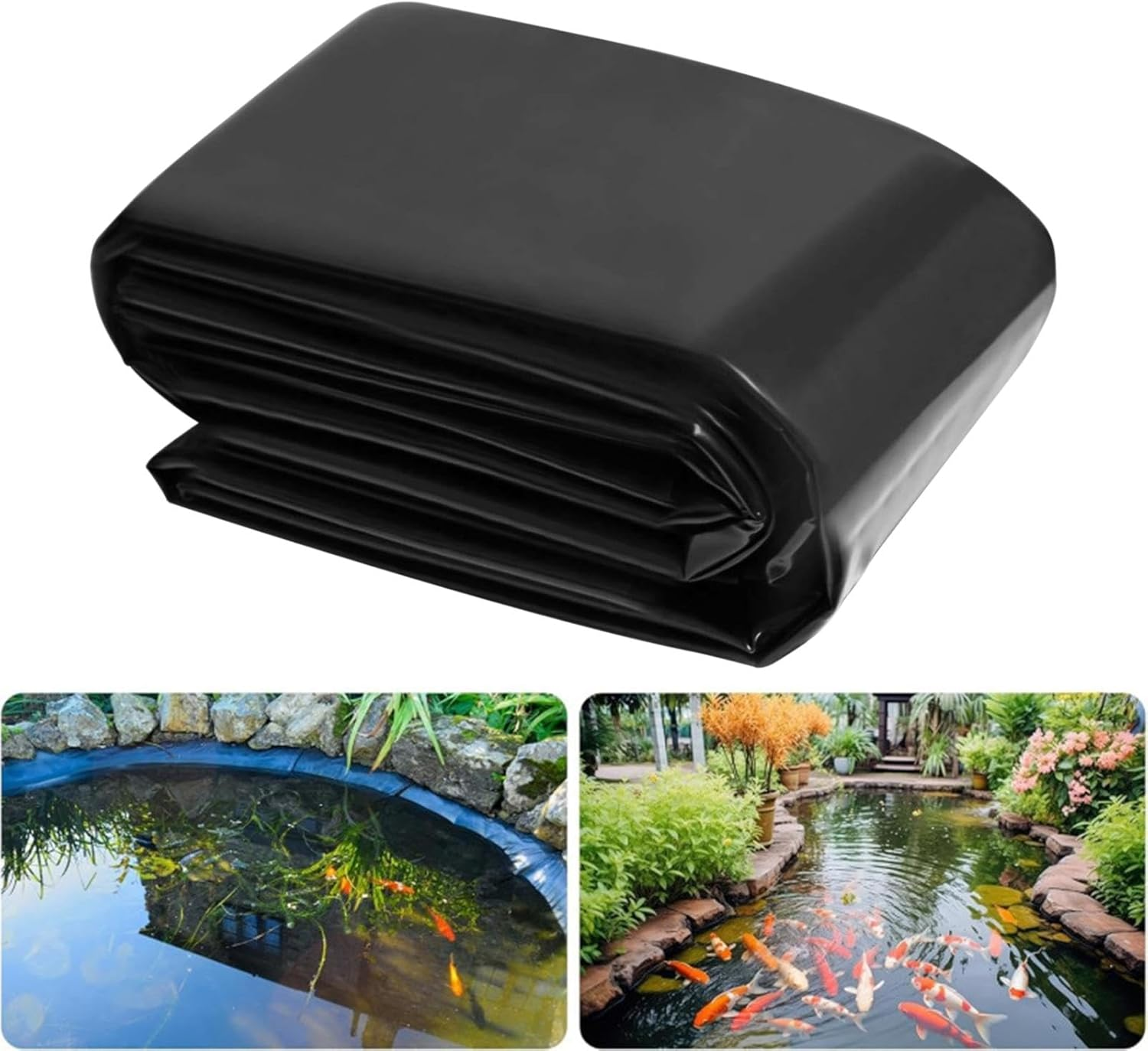 Fish Pond Hdpe Liner - Folding Hdpe Pond Skin Pond Kits for Outdoor Ponds | Soft Easy Cutting Underlayment Small Pond Liners for Waterfall Fountain Water Container image number 5