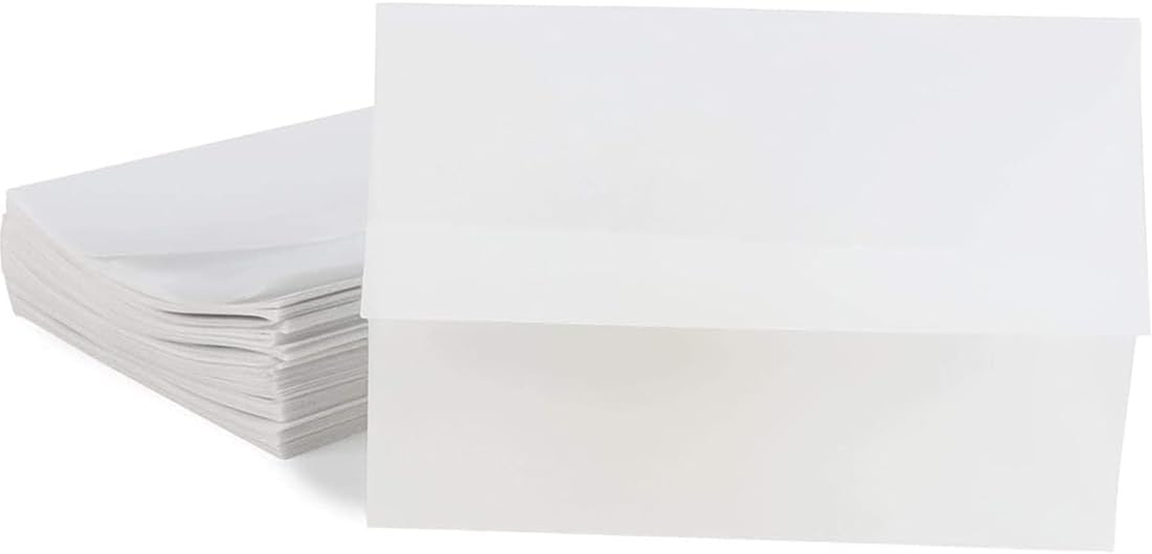 100 Pack Vellum Jackets for Invitations, 5X7Inch Pre-Folded Translucent Vellum Wrap Jackets, Vellum Paper Translucent Paper Envelope Liners for Wedding Baby Shower Birthday Invitations image number 5