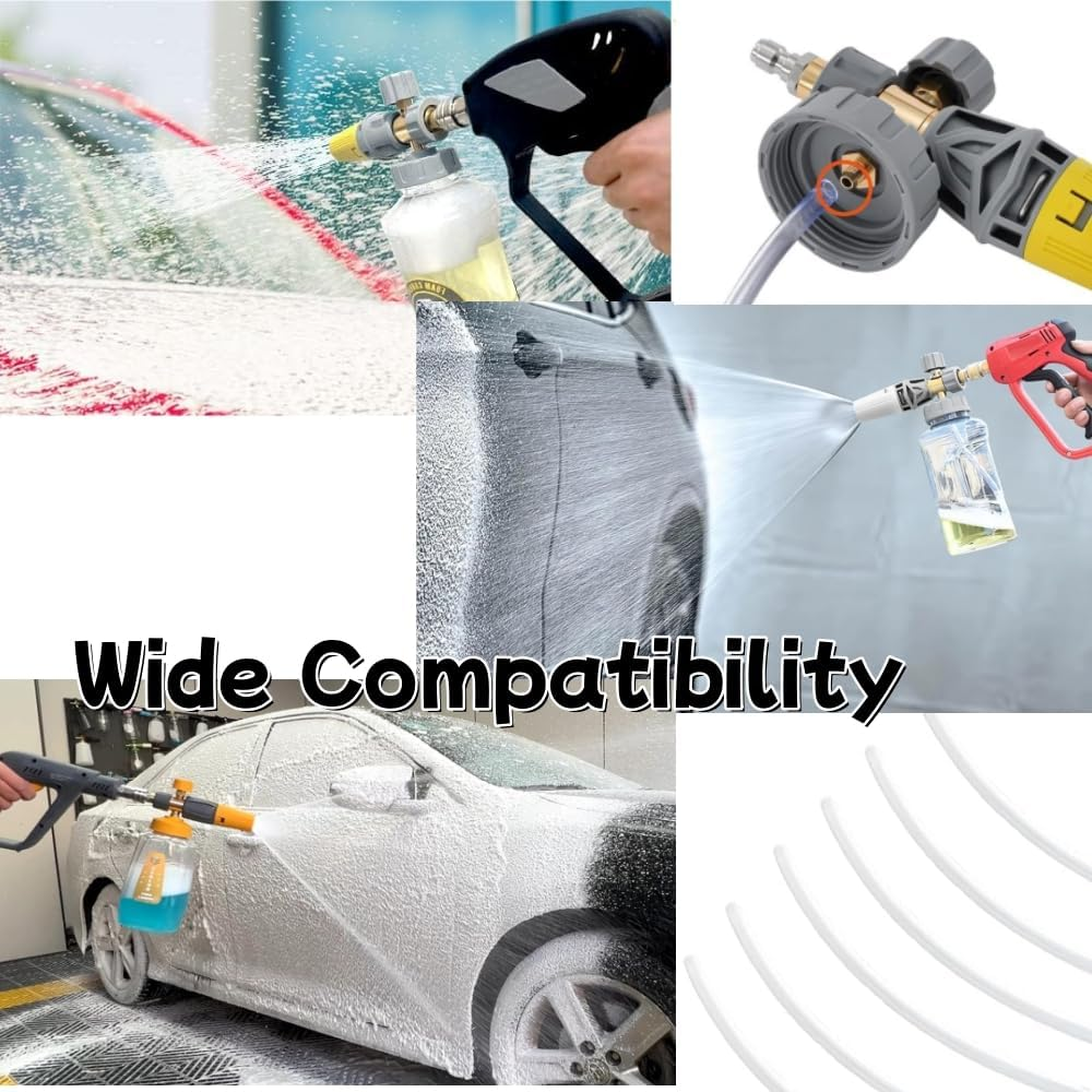 6 Pack Foam Cannon Straw Replacement,Rubber Hose,Blaster Dip Tube Parts for Pressure Washer Foam Gun,Car Wash Snow Foam Cannon Lance,Car Foam Sprayer Soap Cannon