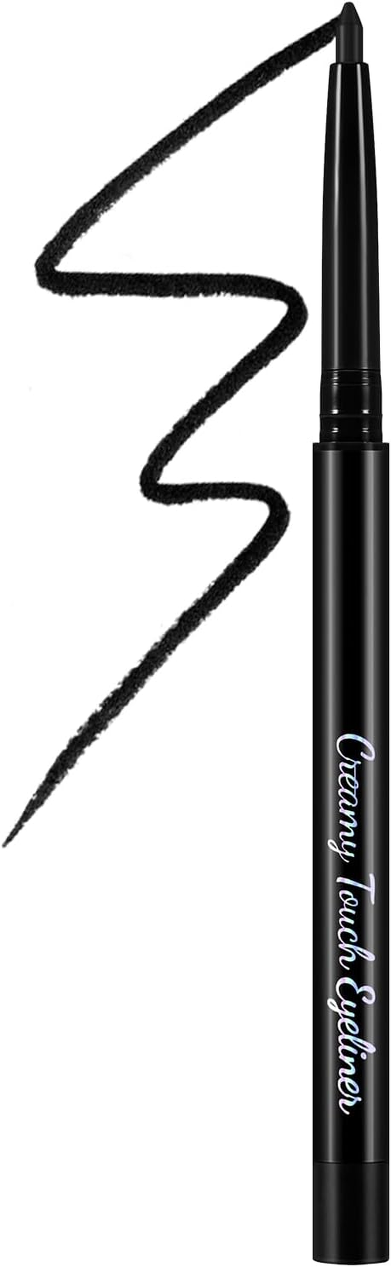 Waterproof Eyeliner Pen,Long-Lasting Cream Eyeliner Pencil,Highly Pigmented Eye Makeup Pen with up to 24Hr,Black Brown White