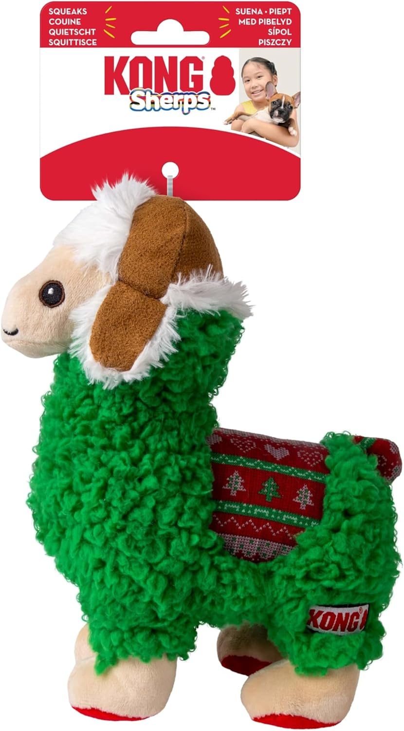 KONG - Christmas Llama - Plush Dog Toy - for Medium Dogs image number 3