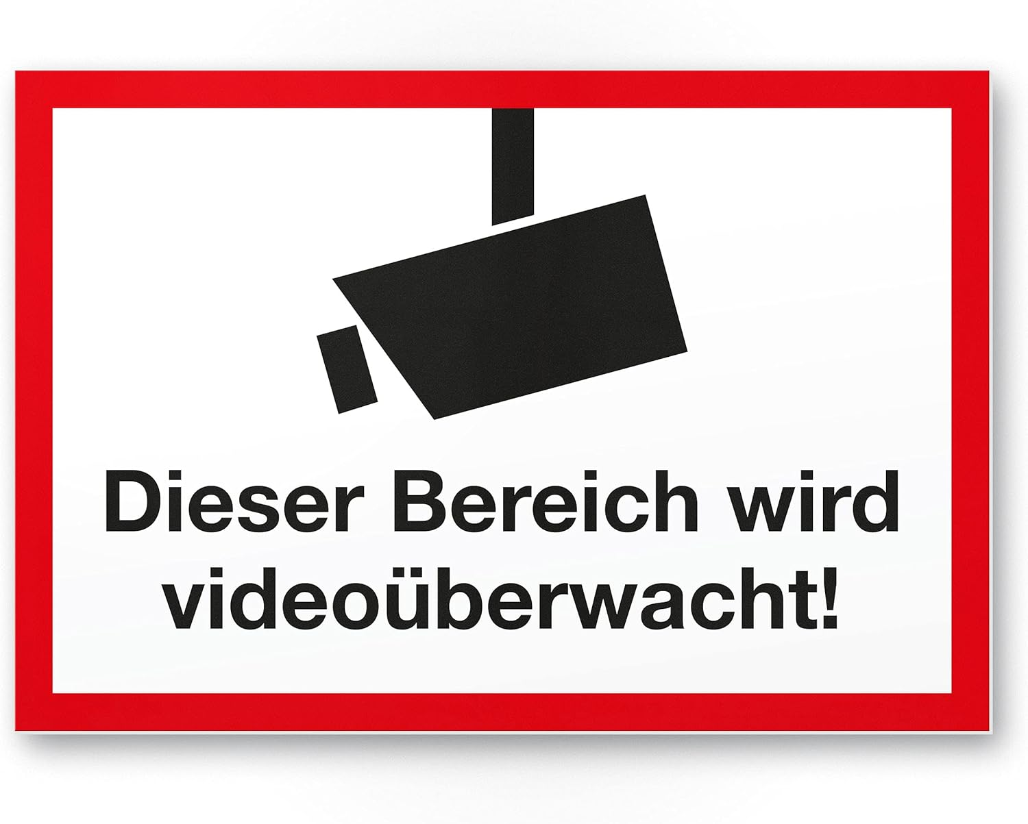 Komma Security Area Is Video Surveillance Plastic Sign Sign Indoor Outdoor Warning Video Surveillance Burglary Protection Notice Prevention of Burglary - Deterrent image number 4