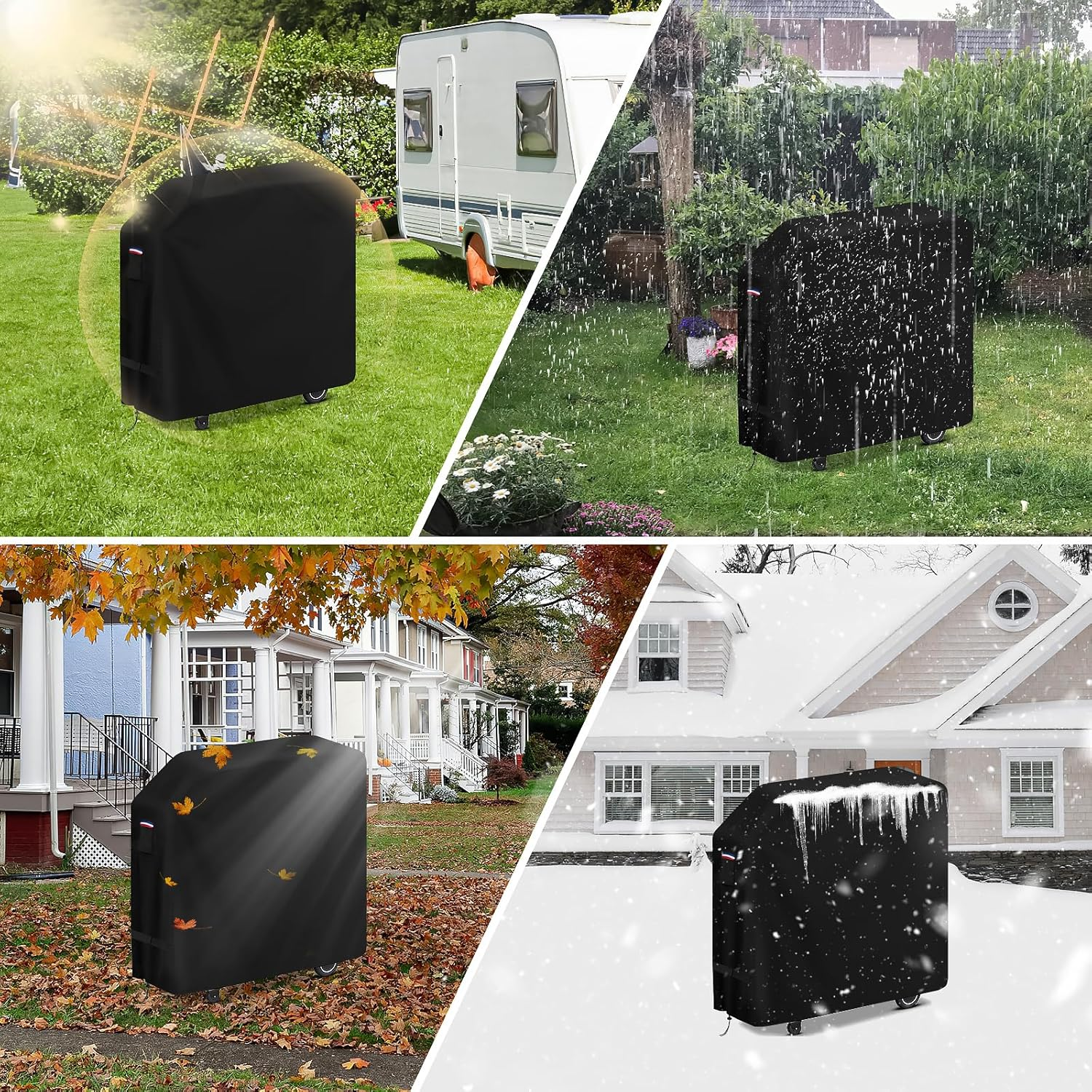 Grill Cover for Masterbuilt Gravity Series 800 Digital Charcoal Grill and Smoker,Covers for Mb20040221 Gravity Series Griddle,Heavy Duty Waterproof Grill Cover for Masterbuilt Electric Smoker image number 3