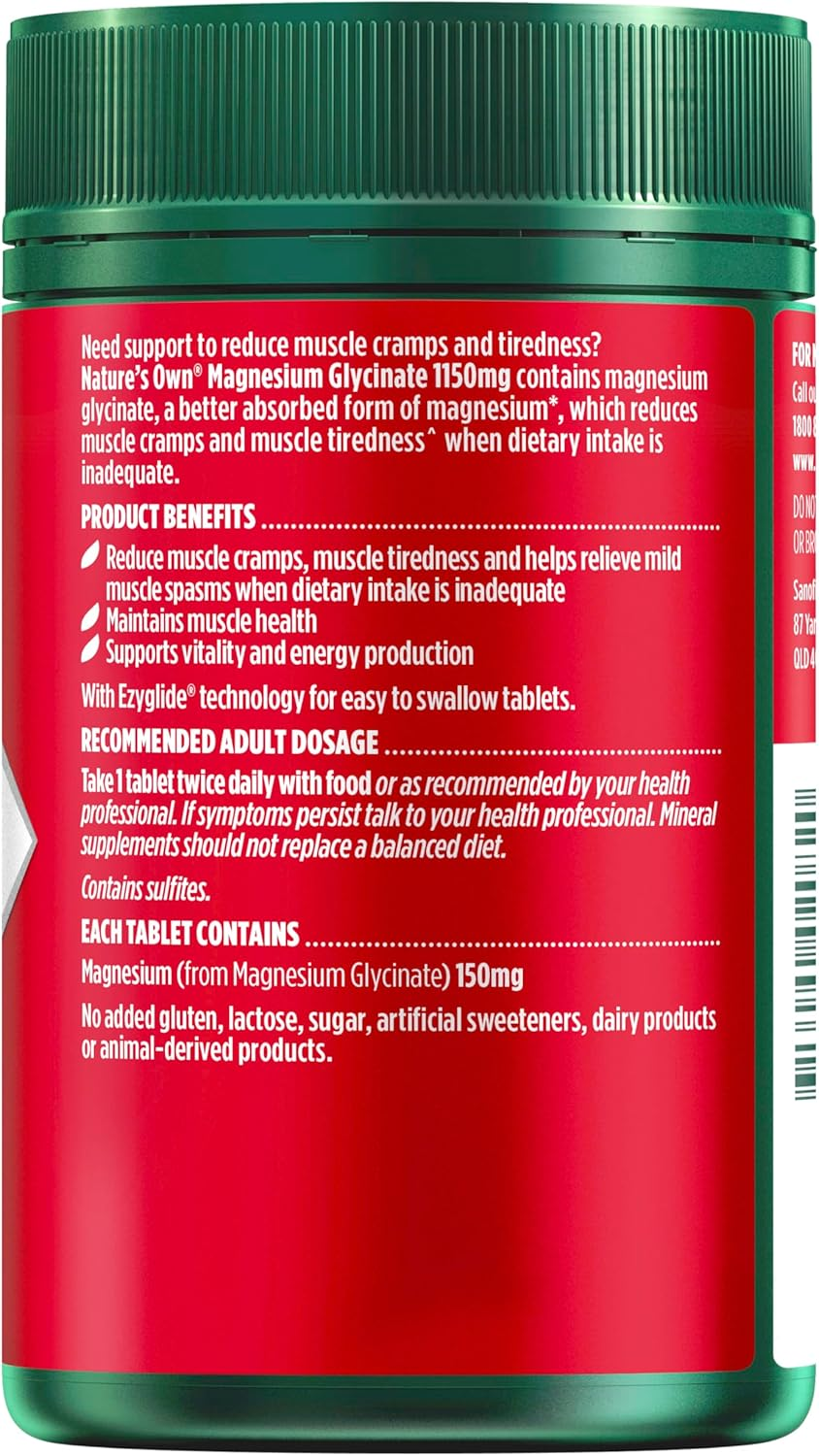 Nature'S Own Magnesium Glycinate 200 Tablet image number 1