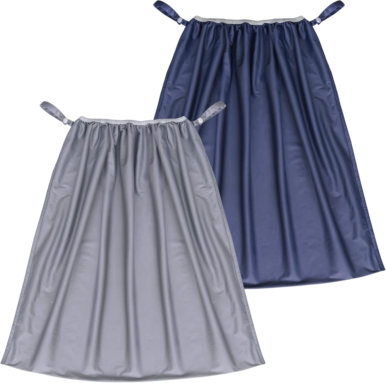 Biloban Reusable Diaper Pail Liner Bags 2 Pack for Ubbi Diaper Pail, Waterproof Larger Capacity & Washable Wet Bag for Dirty Diapers, Cloth Diaper, Laundry and Kitchen Garbage, Grey & White