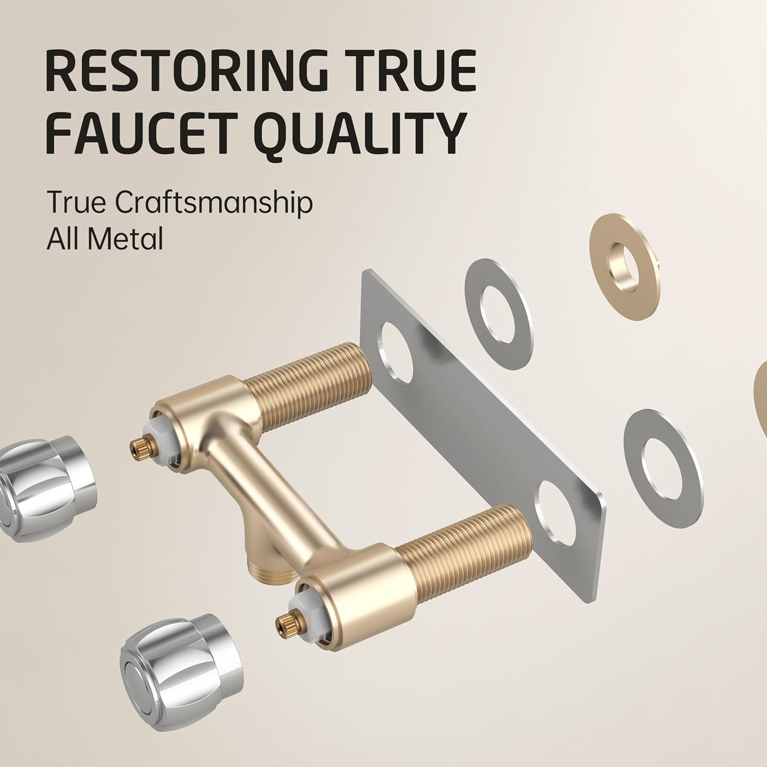 KES 4 Inch All Metal RV Shower Faucet, Leak-Proof Camper Shower Faucet Valve Diverter Replacement for Indoor and Outdoorshower, (Shut off Valve Not Included), Easy Control Knob, Chrome, LG6105A-CH image number 2