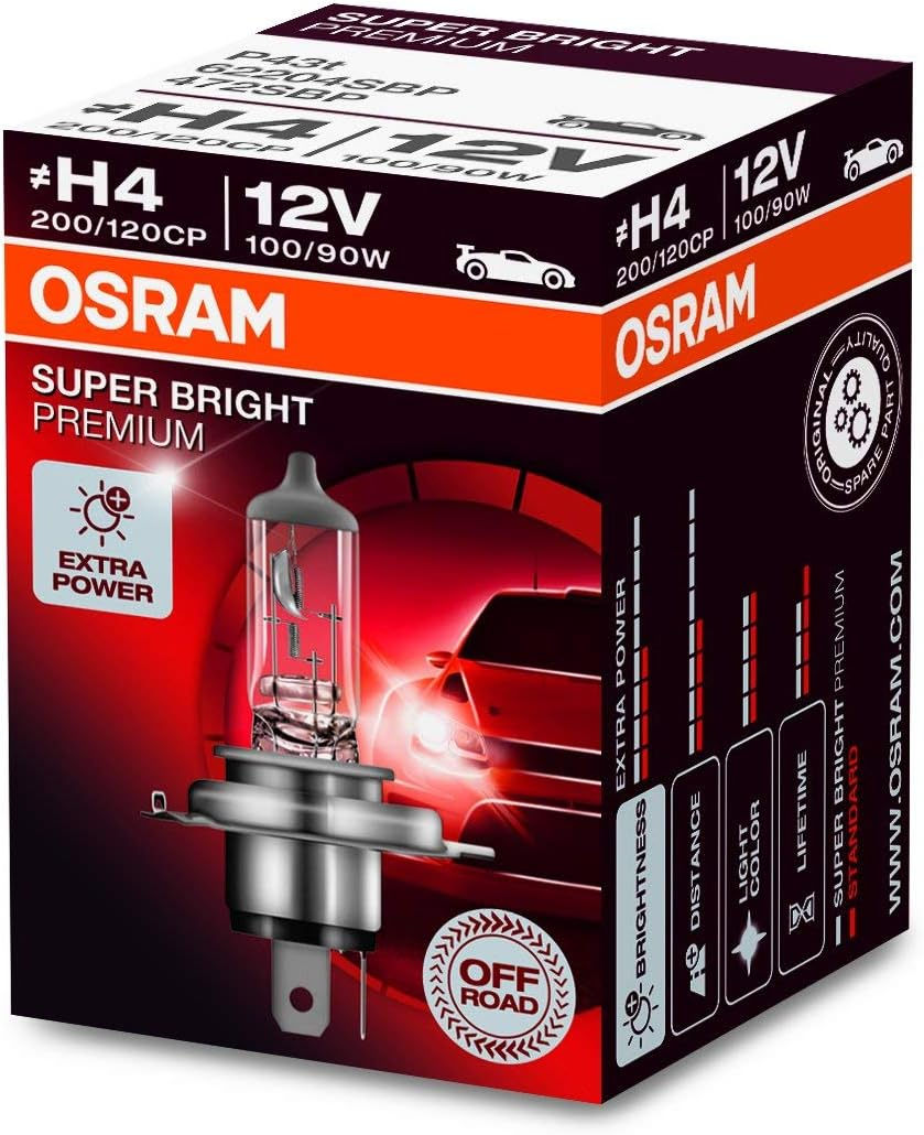 Osram H4 Rally Halogen Globe Headlight Lamp