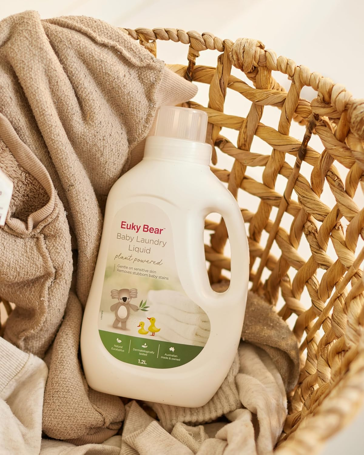 Euky Bear Baby Laundry Liquid Clothes Washing Plant Based Natural Detergent 1.2L