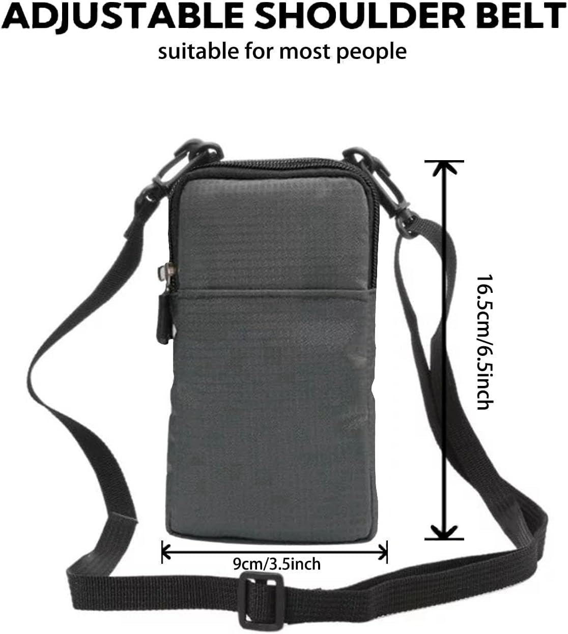 Crossbody Phone Bag Tactical Pouch Belt Waist Bag Camping Hiking Cell Phone Holster Case Multi-Function Portable Cellphone Purse Mobile Phone Wallet for Men and Women