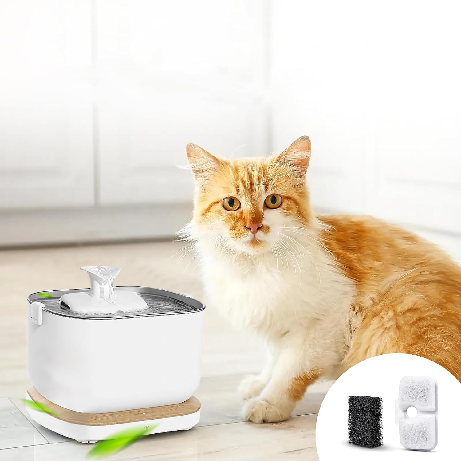 Pack of 16 Cat Fountain Filter Replacement, Cat Fountain Filter, with Pre-Filter Sponges, Compatible with Petlibro 2.5 Litre Dockstream Cat Fountain PLWF005/PLWF115/PLWF105 image number 6