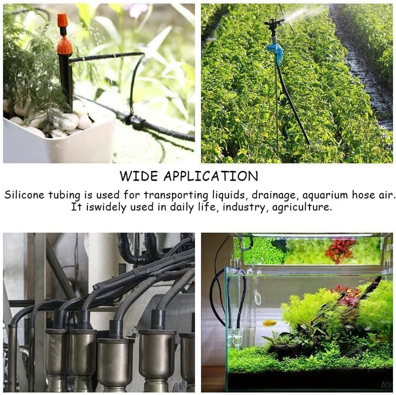 WEZCHUGHAOL Silicone Tubing (12X18Mm & 8X12Mm) - Flexible Rubber Tubing for Kitchen, Home, Industry, Agriculture, Lab & Hydroponics - Durable & Safe (8X12Mm)