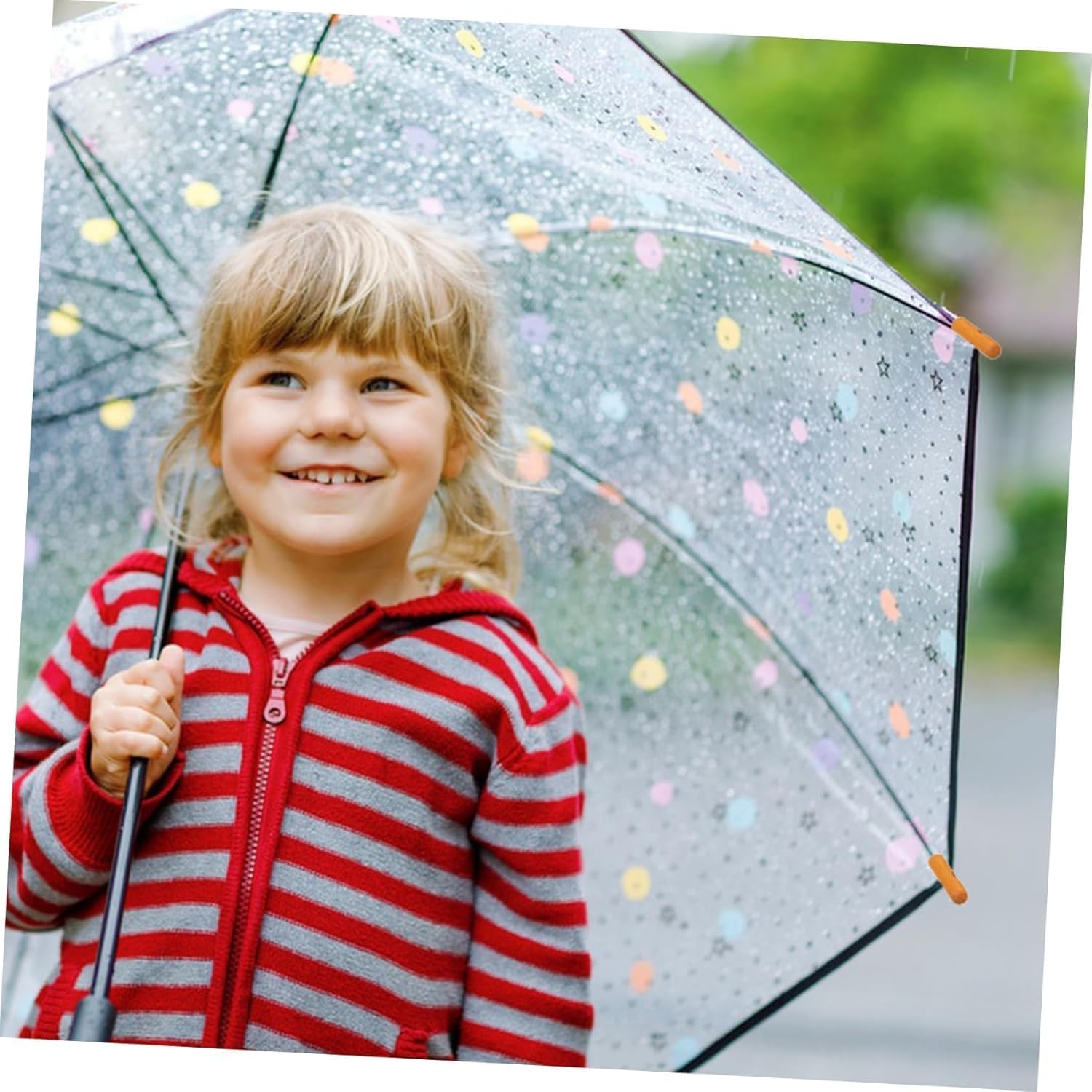 Ksngtixe 10PCS Wooden Umbrella Tail Beads - Long Handle Replacement Parts for Sunshade & Rain Umbrellas, UV Protection Repair Beads with Fun Designs for Enhanced Appeal image number 6