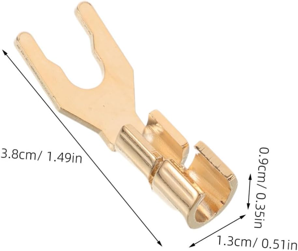 HYTROVE 2Pcs Speaker Wire Connector Banana Plug Hifi Audio Y Spade Plugs Adapters for Home Theater Speakers Audio Amplifiers image number 4