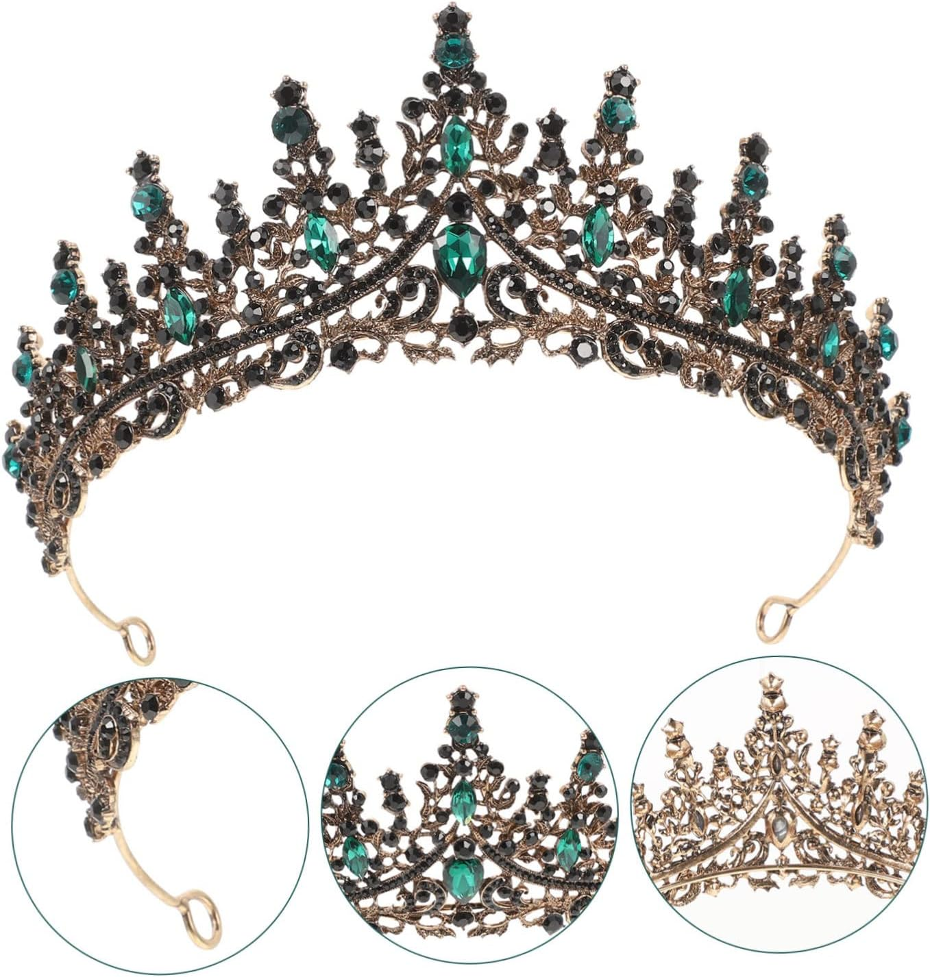 Minkissy Tiaras for Women Rhinestone Wedding Bridal Crown Quinceanera Crown image number 6