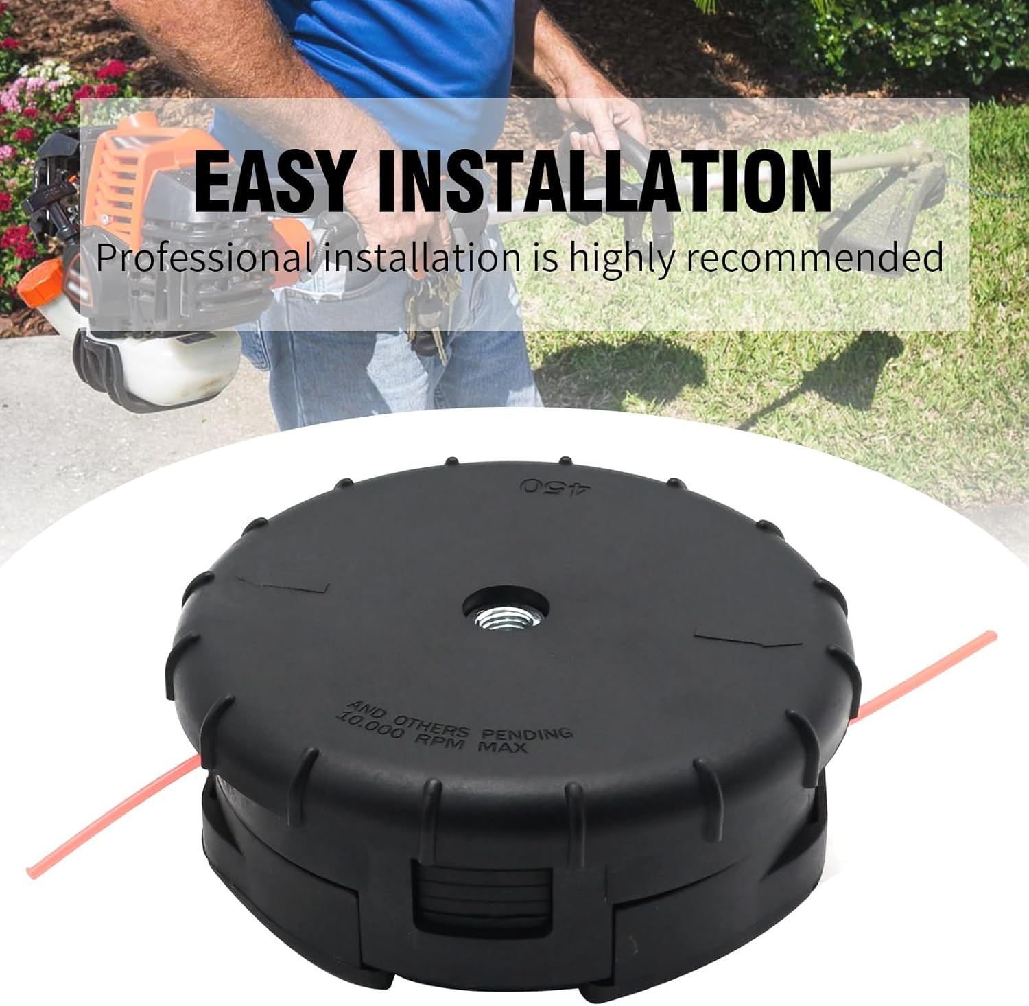 99944200903 4.5" String Bump Trimmer Head Straight & Bent Shaft Brush Cutter Trimmer Head Speed Feed Bump Head, Replacement for Echo SRM-266 SRM-266S SRM-266T SRM-266U SRM-280 image number 5