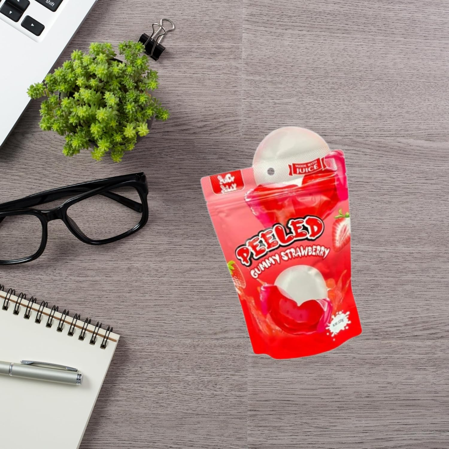 Juicy Jelly Peeled Gummy Strawberry 120G - 2 Pack image number 1