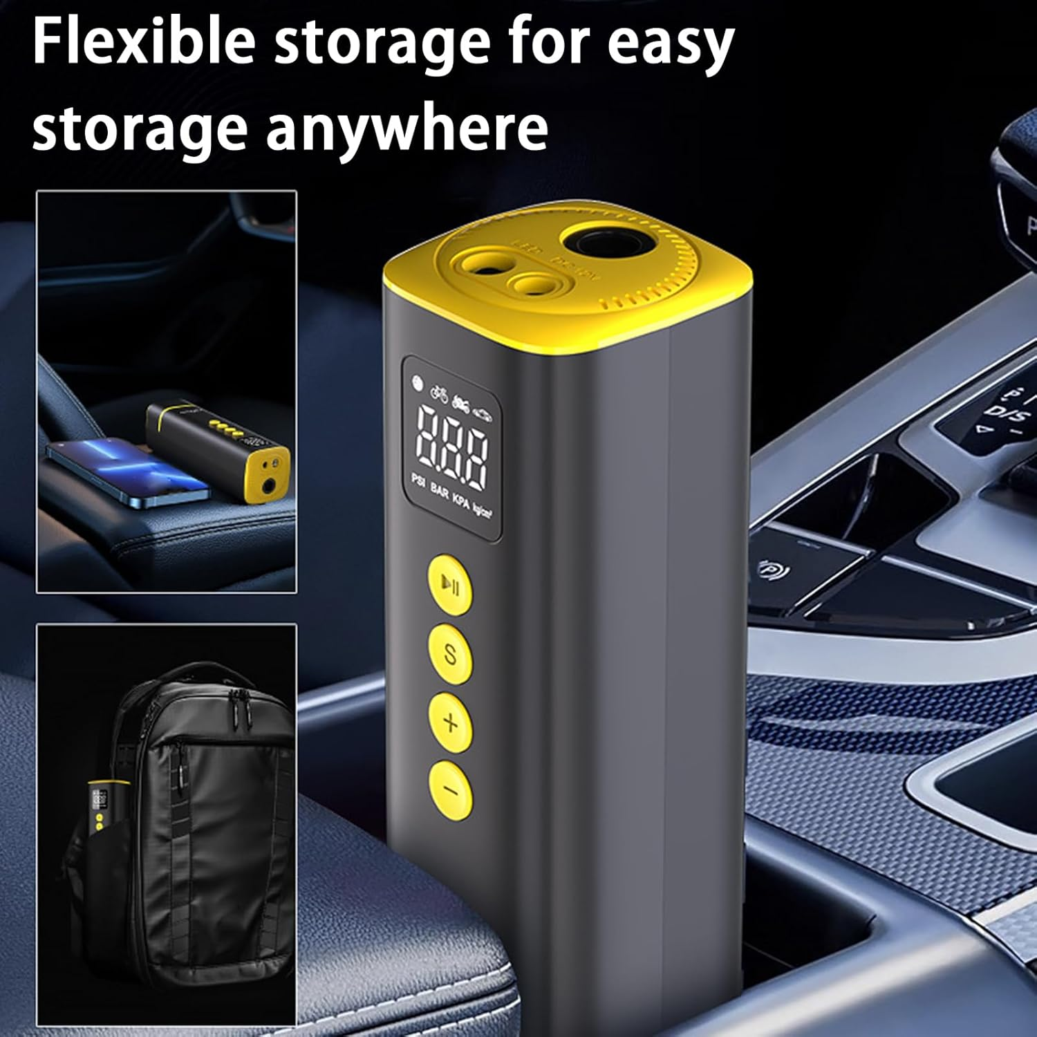 Tire Inflator | Portable Tire Inflator for Car,150Psi Electric Cordless Gauge Pressure for Bike Car Truck Motorcycle Automotive Balls Bicycle Bike