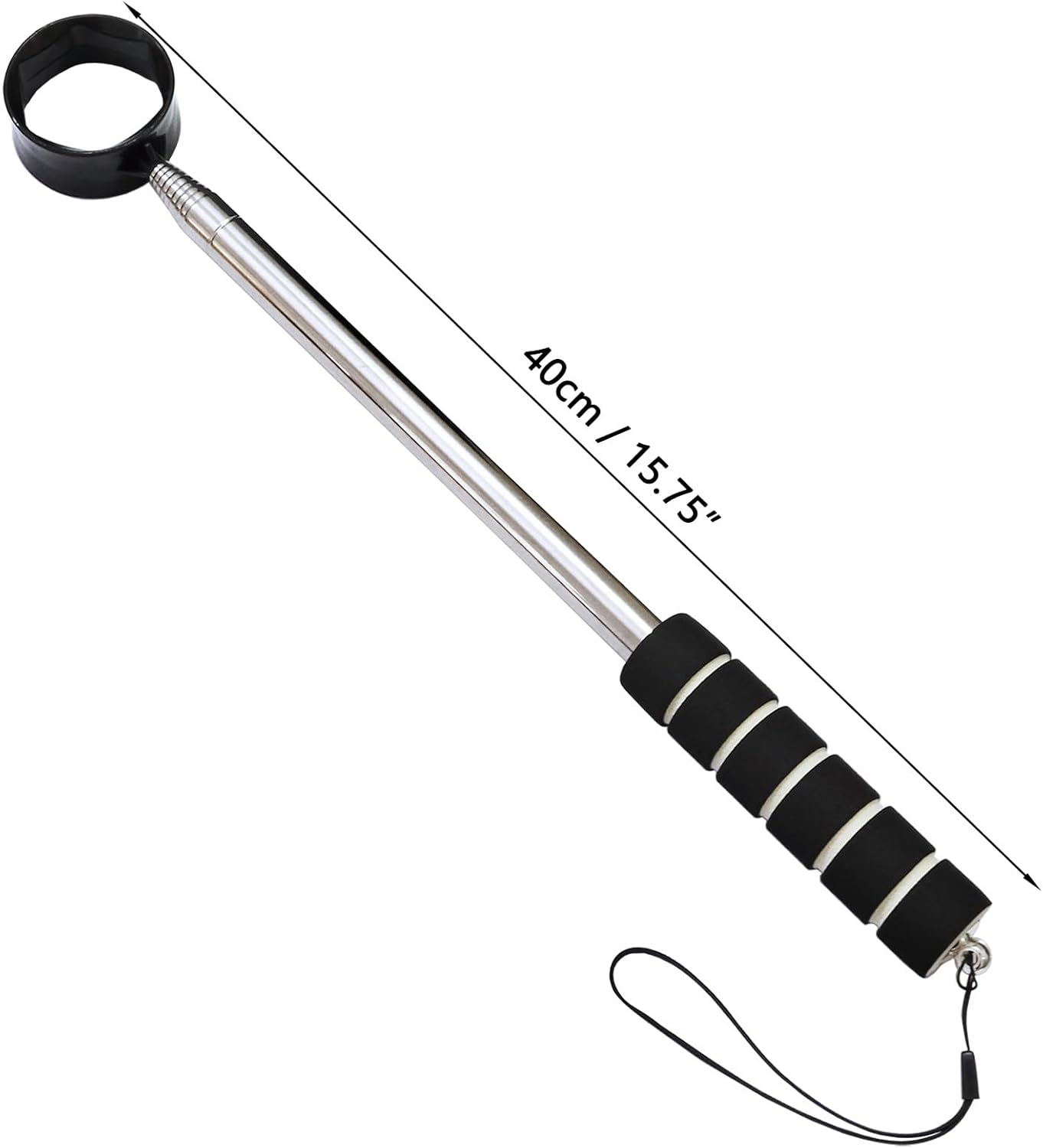 9 Feet Aluminum Alloy Golf Ball Retriever Telescopic Black for Water Golf Ball Picker Grabber Golf Accessories image number 3