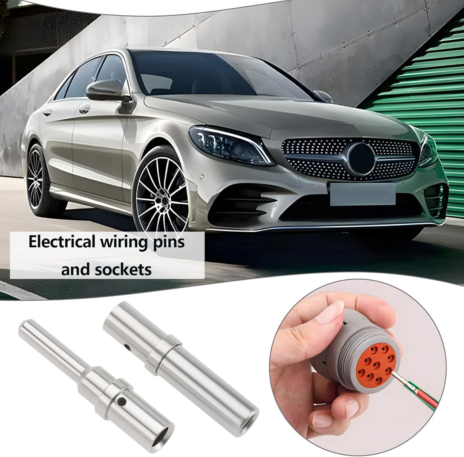 Ecsing 10 Sets 12 Pin Electrical Wiring Crimp Terminal DTP Terminals 0460-204-12141 0462-203-12141 Compatible with Deutsch 12-14 AWG Male and Female image number 1