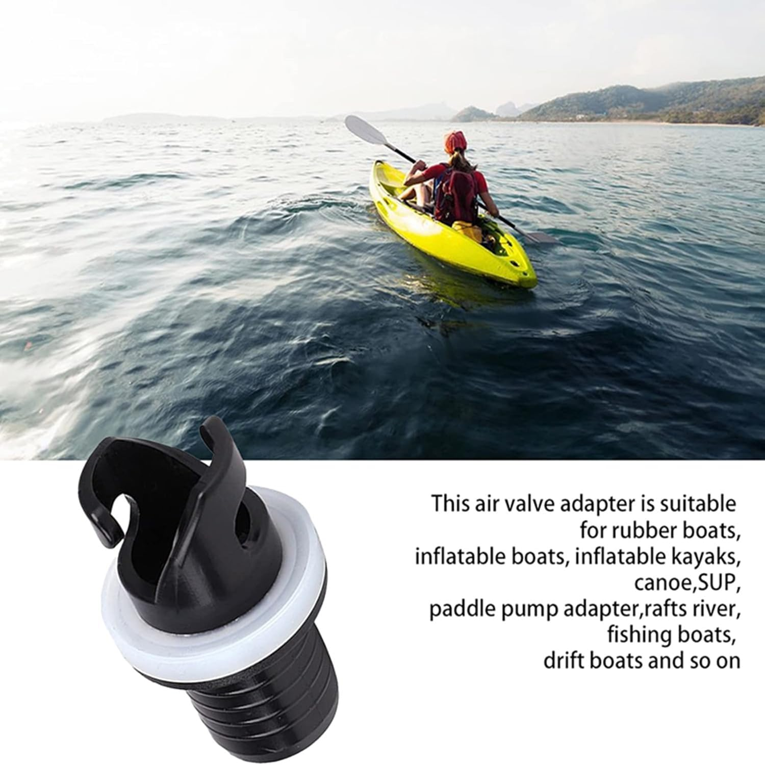 2Pcs Inflatable Boat Valves Hose Adapter Connector Sup Pump Adaptor Surfboard Accessory Leakproof Kayak Air Valve Connector image number 2