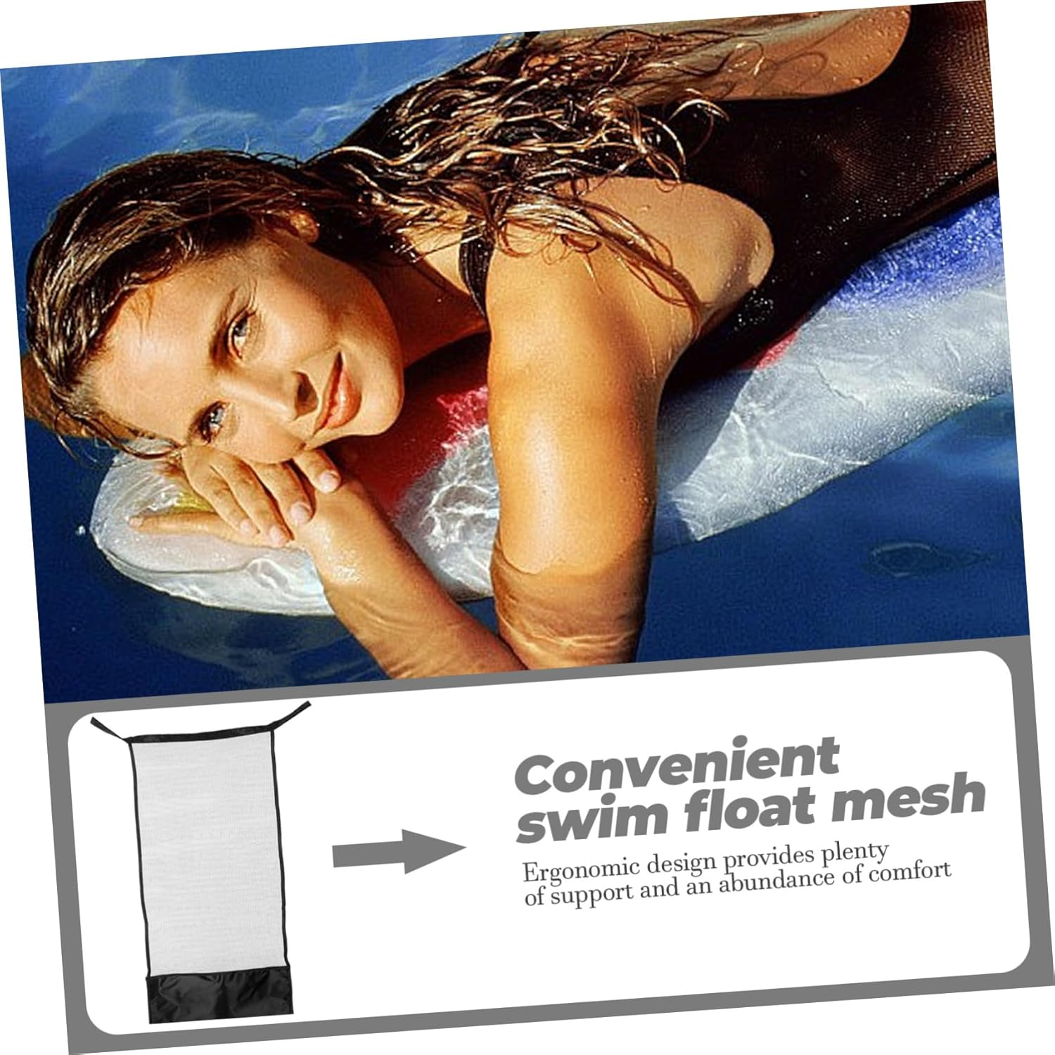 2Pcs Swimming Pool Mesh Chair Net Bag Portable Swimming Pool for Adults Baby Accessories Summer Chair Ming Noodles Noodle Chairs for Adults E Sling Polyester image number 2