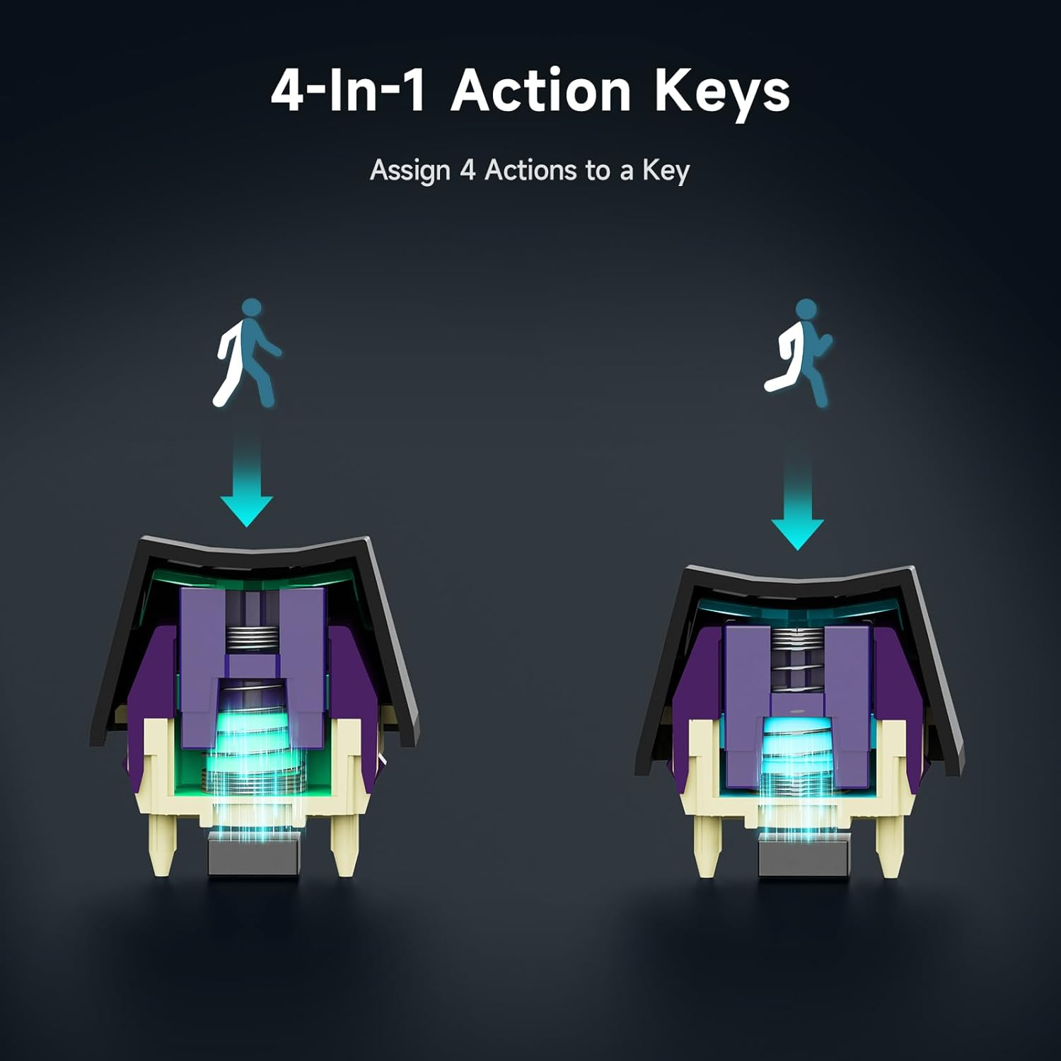 MCHOSE ACE 68 60% Mechanical Gaming Keyboard Wired Rapid Trigger Hall Effect Keyboard Magnetic Switch Adjustable Actuation 8000Hz Polling Rate Custom RGB MAC Laptop(Black Topographic TTC Dragon Lord) image number 2