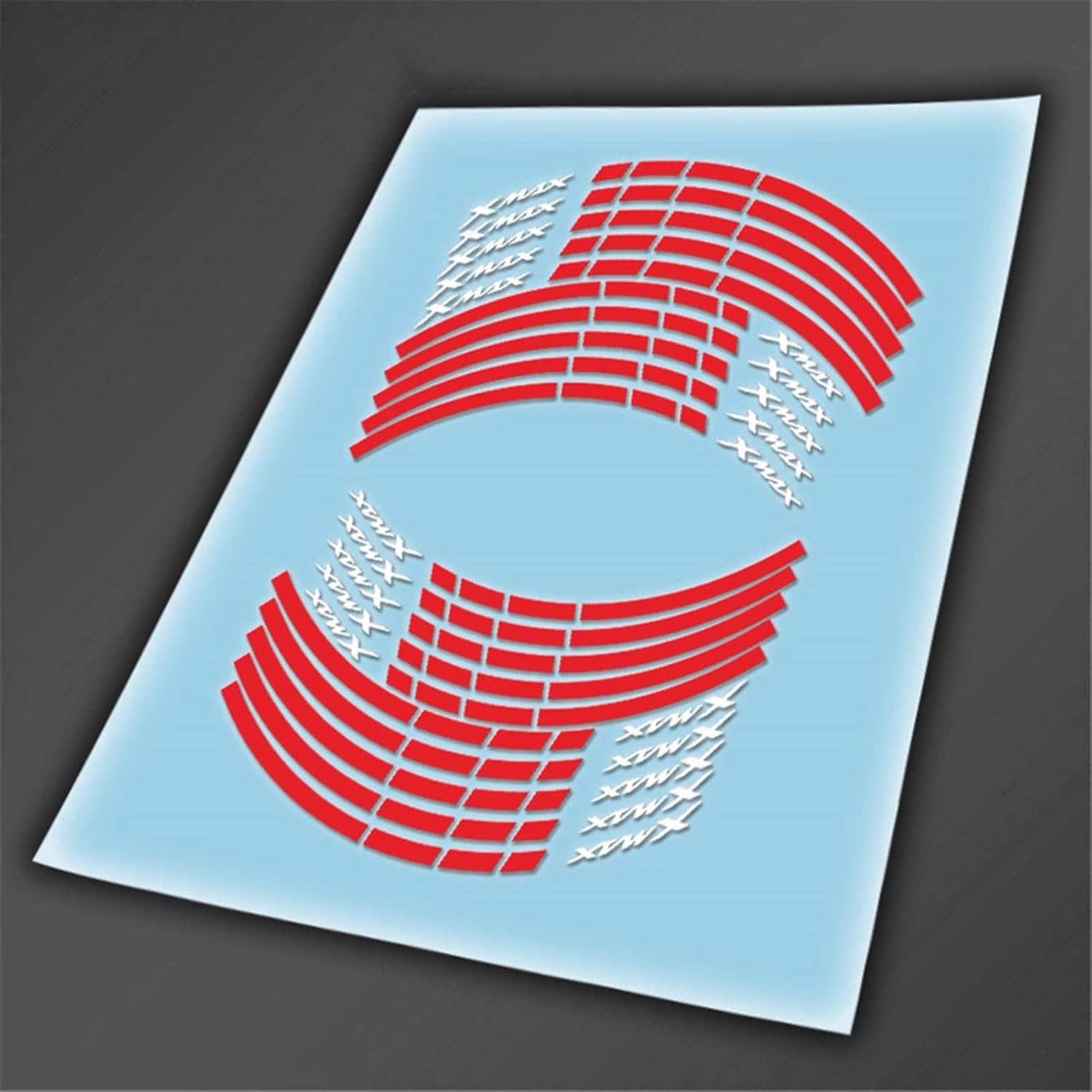 Stickers Motorcycle Wheel Stickers Rim Reflective Decoration Decals Car Accessories for Yamaha Xmax (Color : Red) image number 3