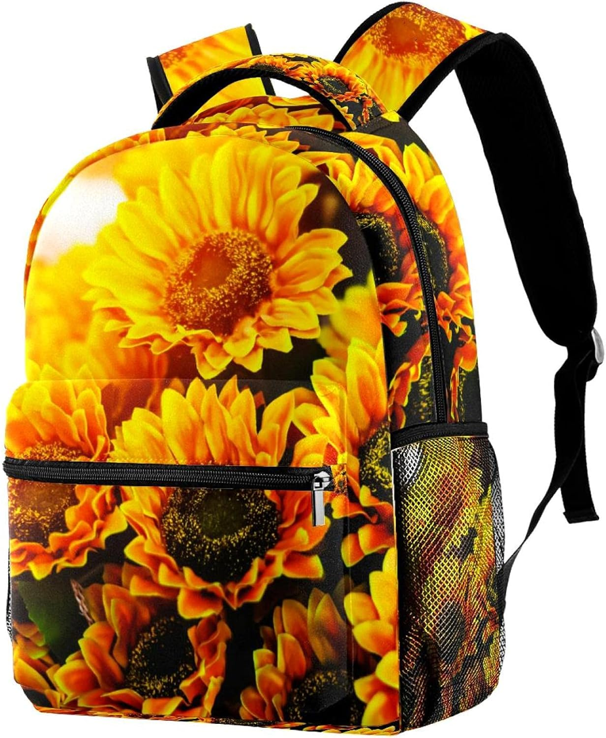 Sunflower Flower Backpack Students Shoulder Bags Travel Bag College School Tote Backpacks
