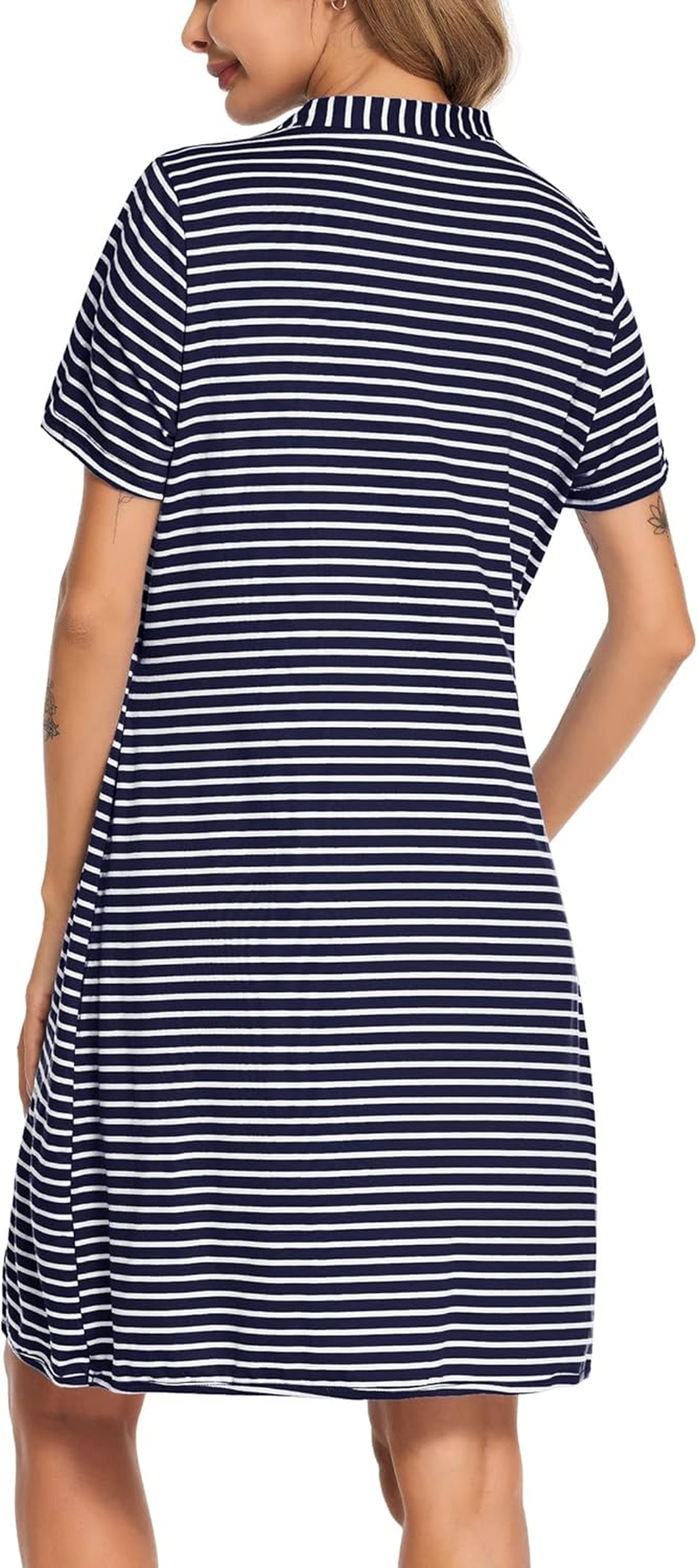 Ekouaer 3 in 1 Labor/Delivery/Hospital Gown Maternity Dress Nursing Nightgown Sleepwear for Breastfeeding S-XXL image number 3