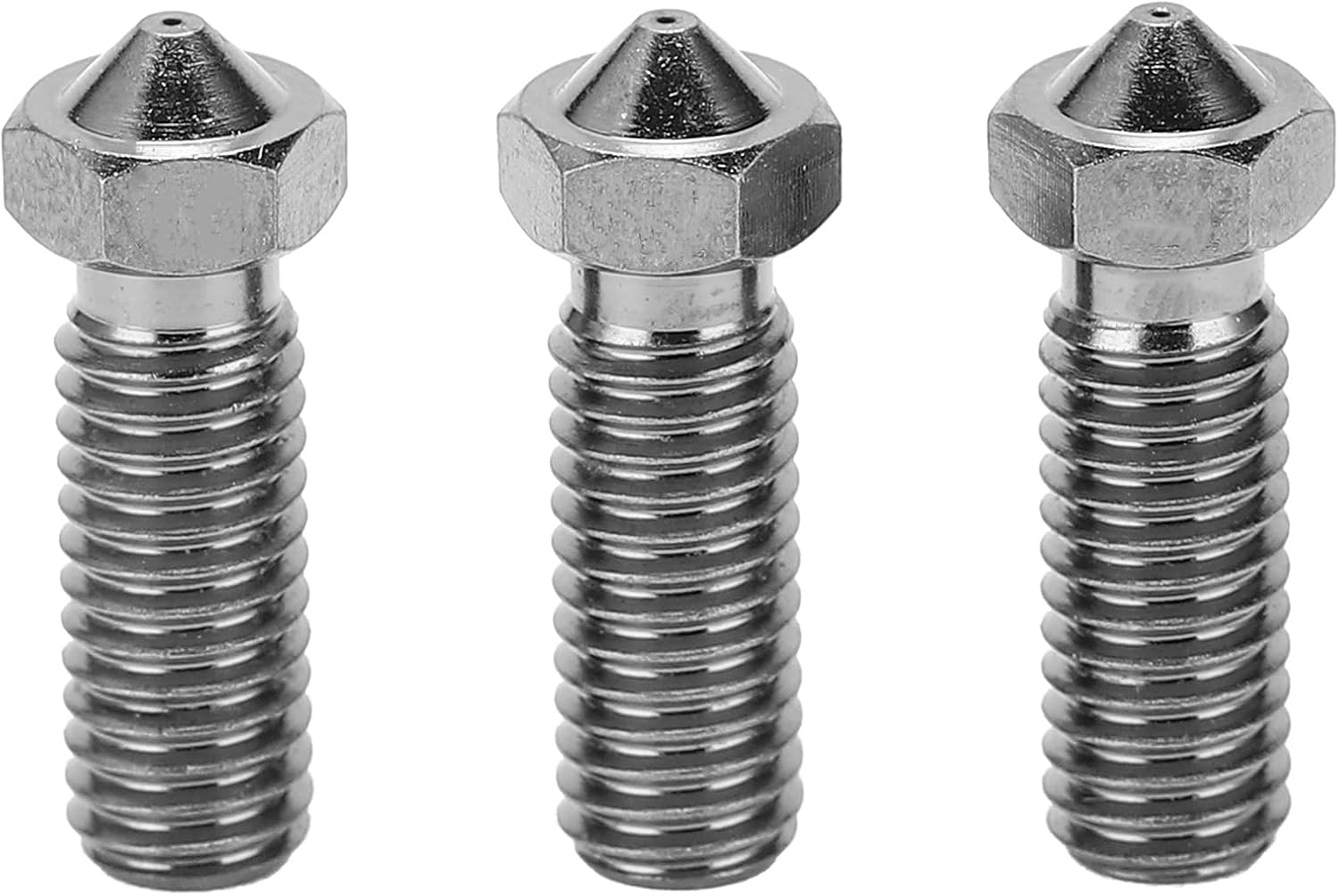 3Pcs Hardened Steel Volcano Nozzle High Temperature 3D Printing Extruder Print Head 1.75Mm M6 Compatible with Hotend Accessories (0.6Mm) image number 2