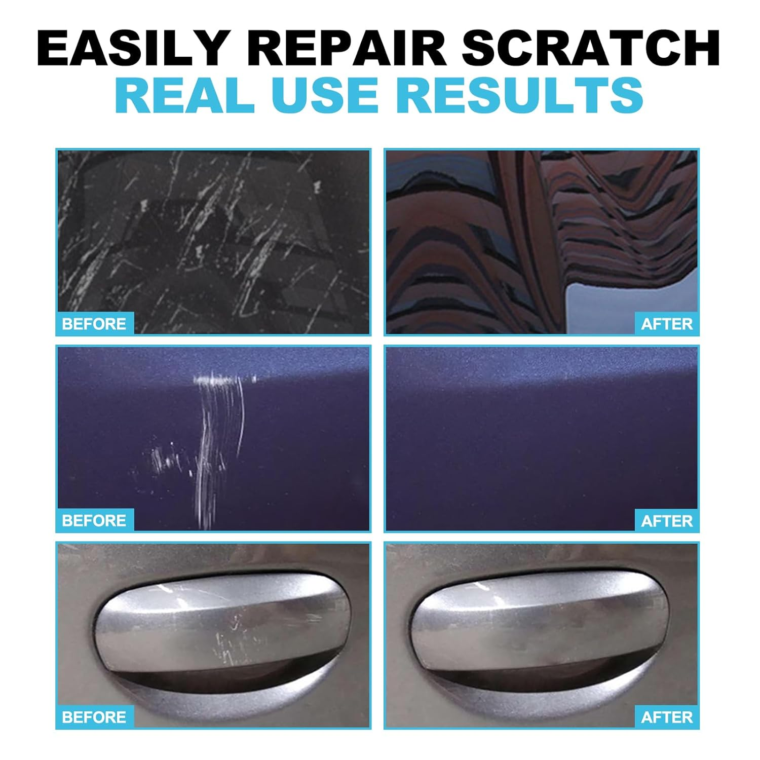 Professional Car Scratch Remover & Polish Wax Kit - Ultimate Paint Restorer with Headlight Restoration | Light Scratch Repair for Vehicles, Removes Swirls & Water Spots with Polisher Sponge image number 2