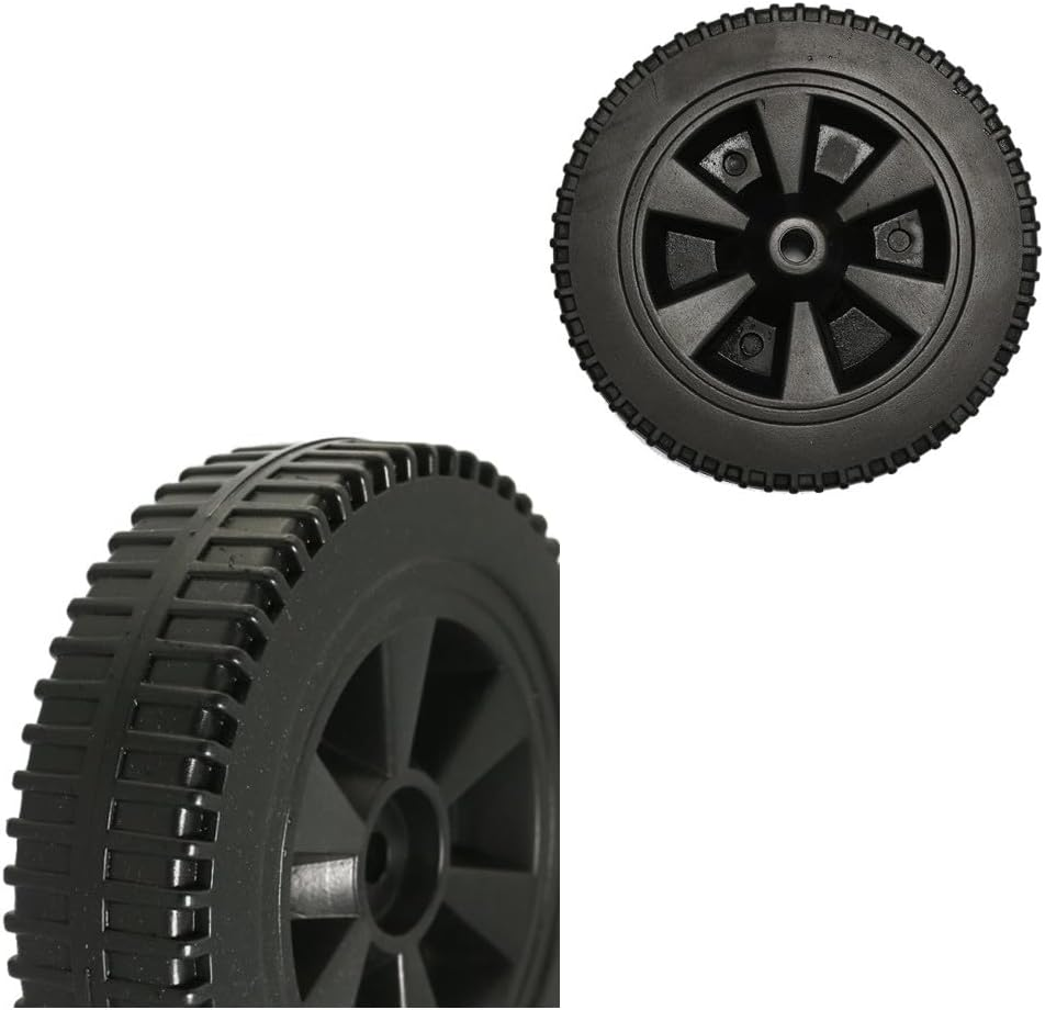 Naisfei Pack of 2 Grill Wheels Replacement Parts, 7 Inch Gas Grills Wheels Grill Wheels Replacement Parts Plastic Wheel Grill Replacement Parts BBQ Wheel Kit Grill Wheels Parts with Wheel Cover image number 2