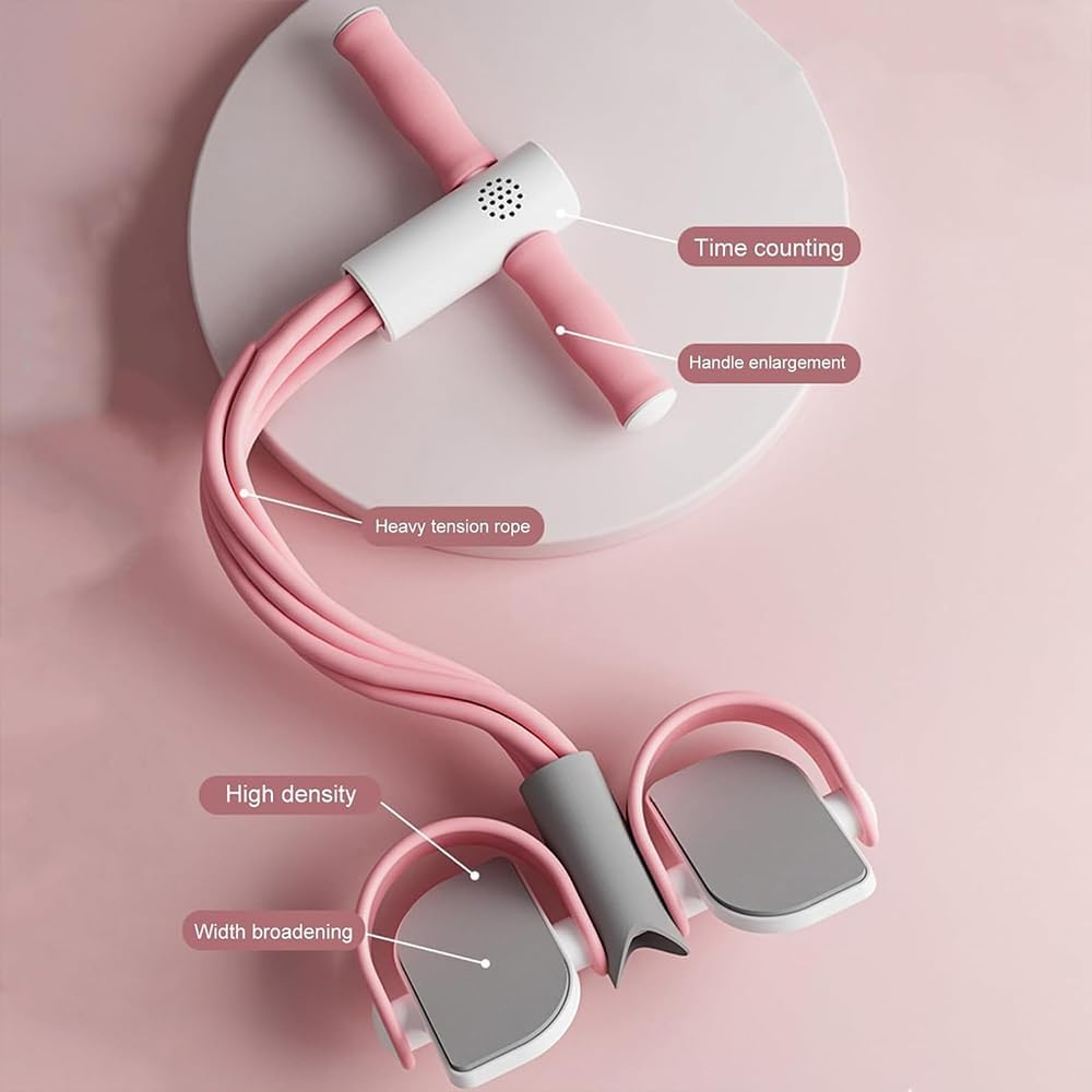 6-Tube Pedal Resistance Band &ndash; Multifunctional Foot Pedal Puller for Full-Body Workout, Elastic Tension Rope for Yoga, Pilates, Home Gym Exercise, Abdomen Waist Leg Arm Training image number 4