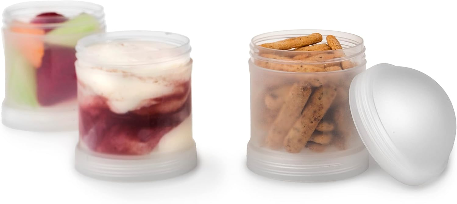 Smash Leak Proof Snack Tubes, Blue Reusable, Bpa-Free, Stackable & Travel-Friendly | Fits Bottle Holders | Perfect for Salad Dressing, Snacks & Dips image number 2