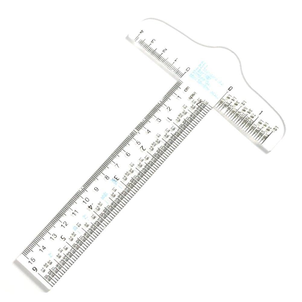 6 Inches Clear Acrylic T-Square Ruler, T Square Ruler, Drafting Tools, Drafting T Square, T Ruler Transparent for Crafting and Drafting image number 3