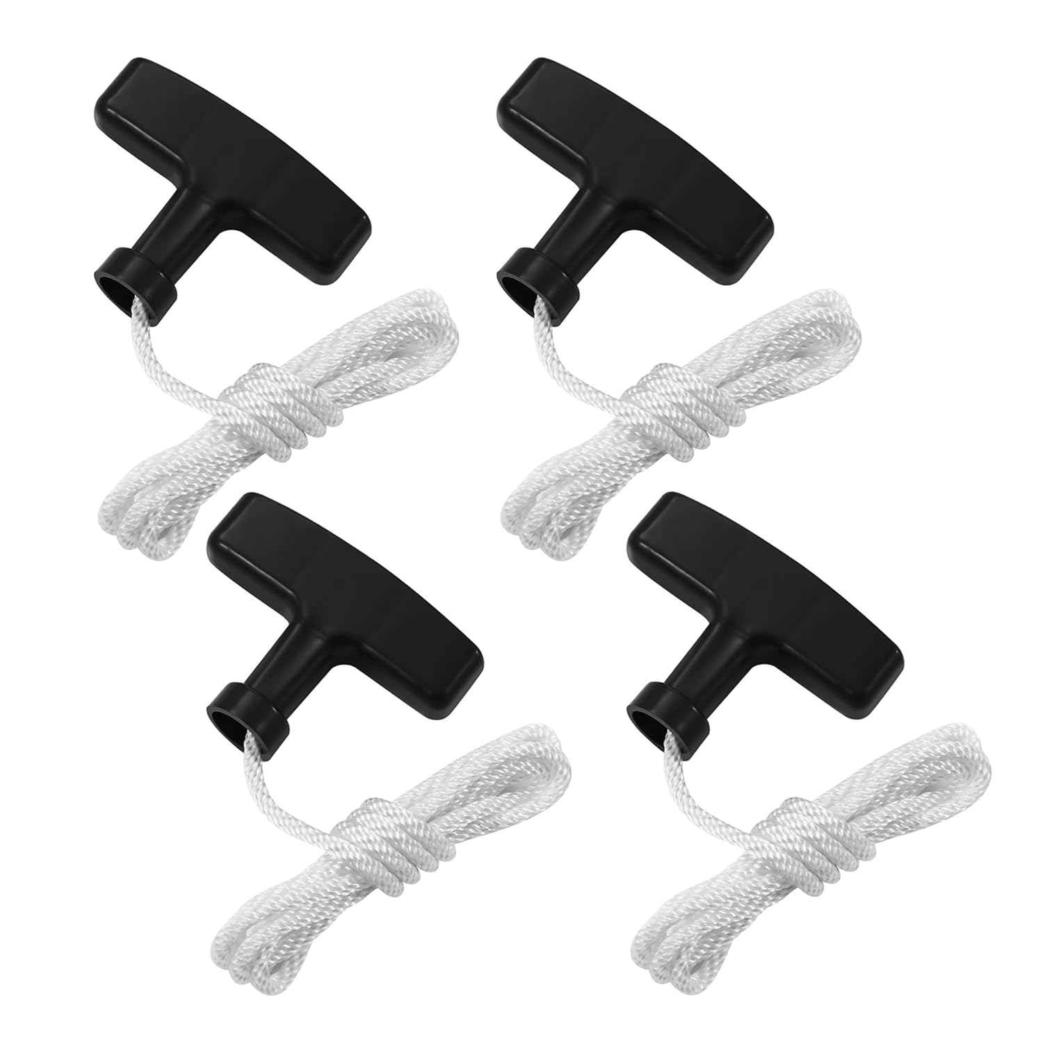 4-Pack Pull Cord 3.9 Ft with Recoil Starter Handle, 4.0Mm Pull Start Rope Fit for Honda GX160 GX200 GX240 GX270 GX340 GX390, Pull Starter for Lawn Mower, String Trimmer, Generators, Small Engines image number 2