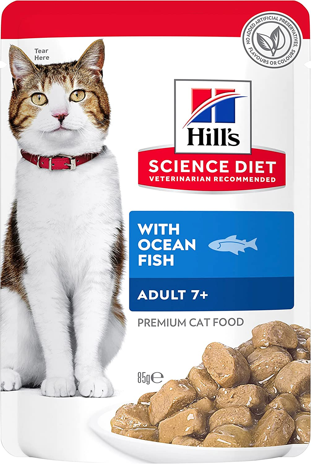 Hill'S Science Diet 7+ Wet Cat Food Pouches 85G, (Chicken & Ocean Fish) 2X12 Pack image number 2