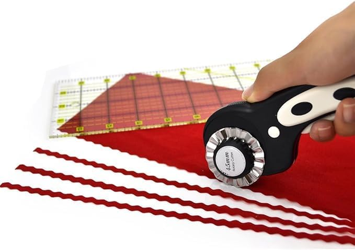 6Pcs Pinking Rotary Cutter Blades,Wave Rotary Blade Pinking Blades,Wave Rotary Cutter Blade Rotary Cutter Blade,Pinking Rotary Cutter Blades Wave Rotary Blade,Rotary Blade Pinking Blade Rotary Cutter image number 4