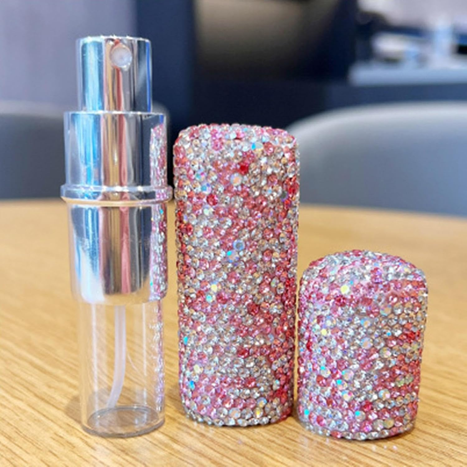 Gvblkq Empty Perfume Spray Bottles, 10Ml Bling Sample Case Glass Atomizer, Refillable Fragrance Oil Sprayer, Small Travel Dispenser for Hair Spray, Well-Made Products image number 2