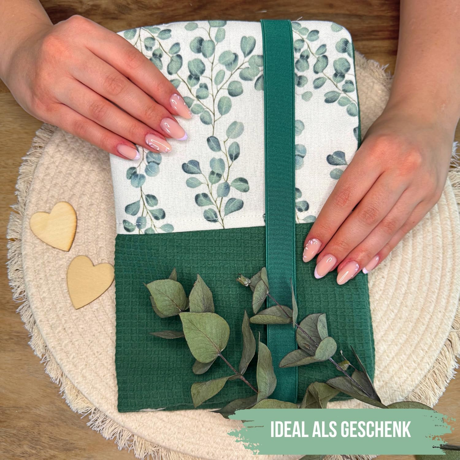 Malino Premium Travel Nappy Bag - Evergreen - Organiser for Nappies, Wipes & Baby Essentials, Baby Cosmetic Bag in Eucalyptus Design image number 5