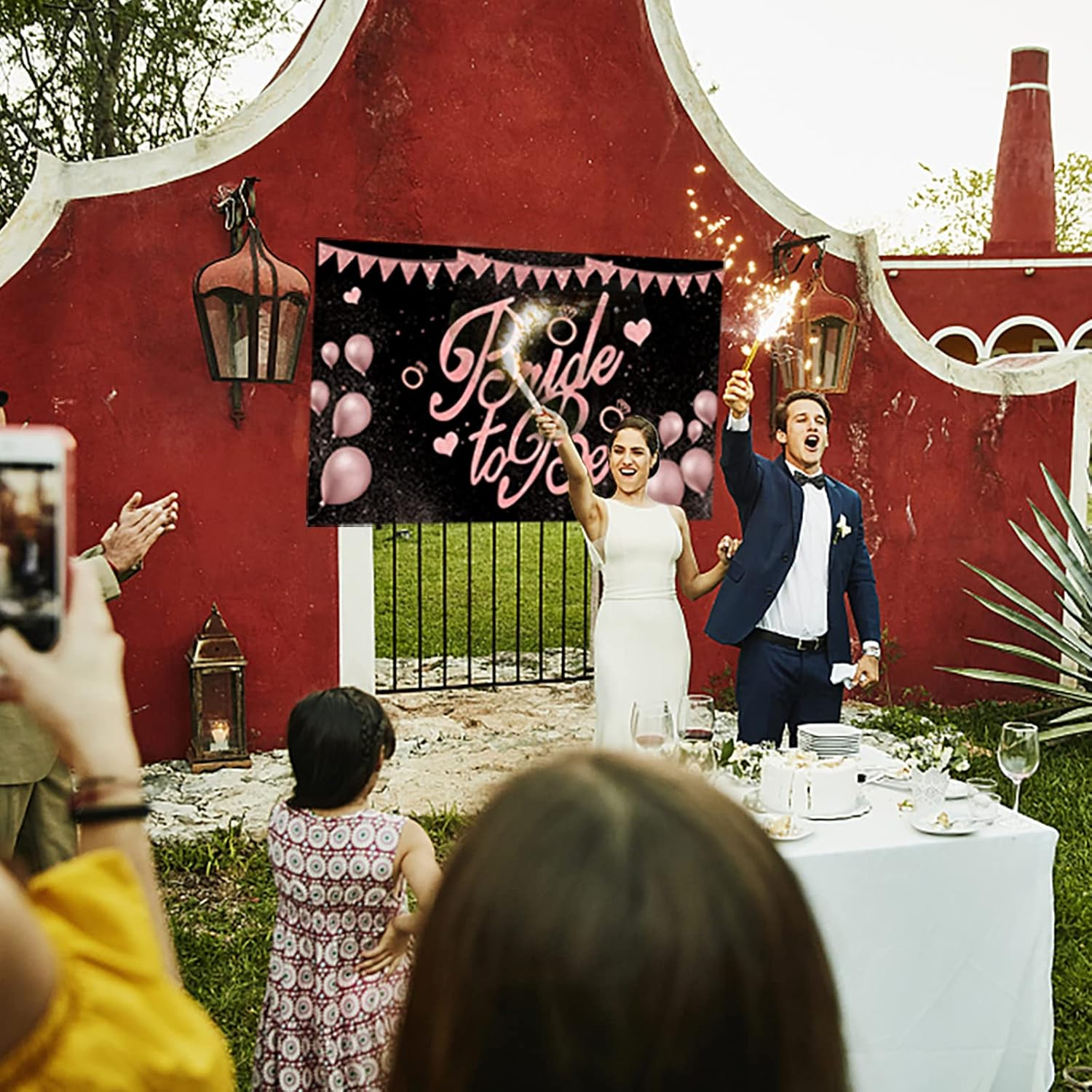 Rose Gold Bride to Be Banner - Xtralarge, 47X79 Inch(1.2X2M) | Rose Gold Bride to Be Sign for Bridal Shower Decorations | Wedding Shower Decorations | Bride to Be Backdrop | Bride to Be Decorations image number 2