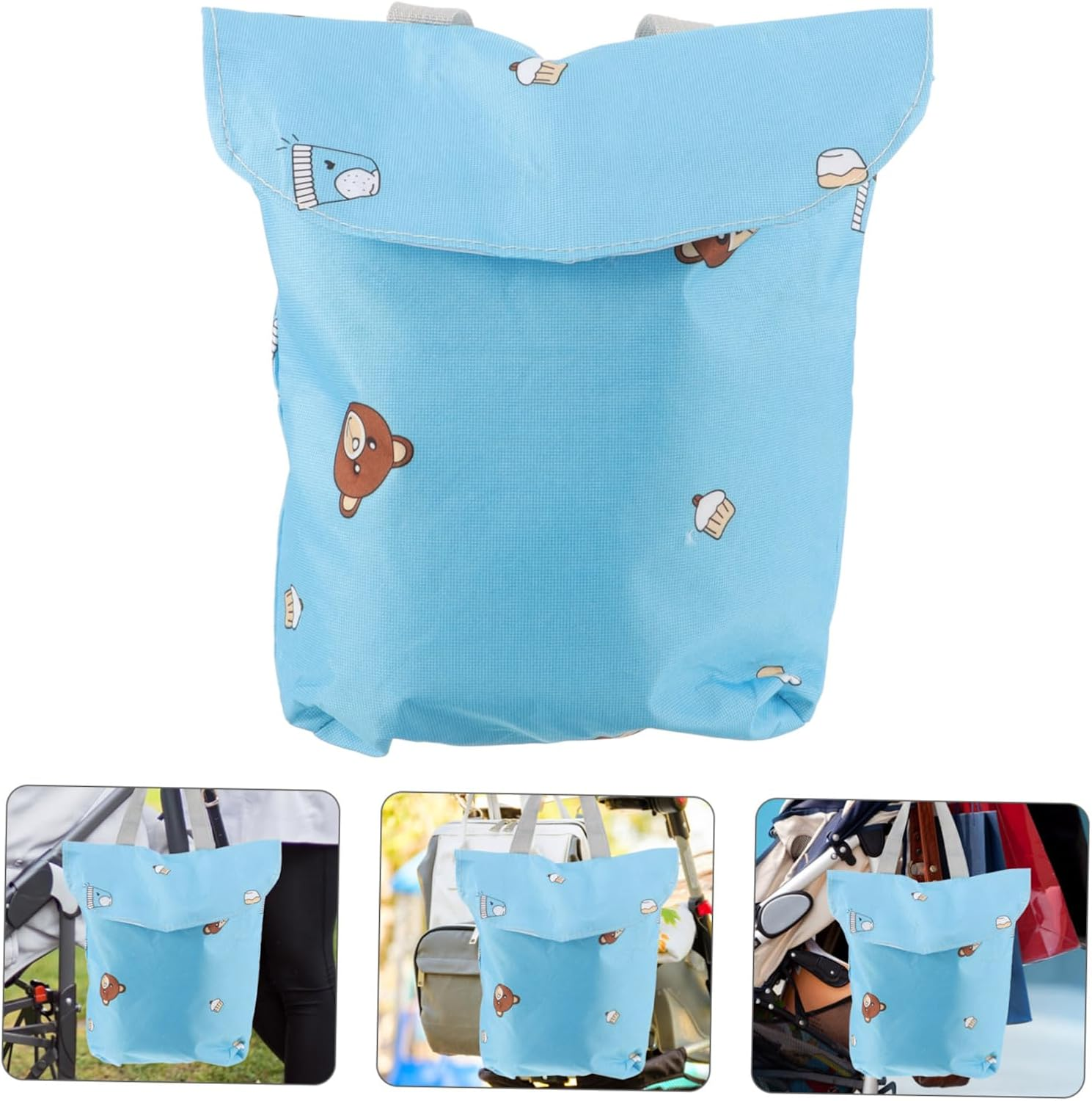 KOMBIUDA Nursery Diaper Bag Portable Diaper Storage Pouch for Travel Organizes Wet Dry For image number 3