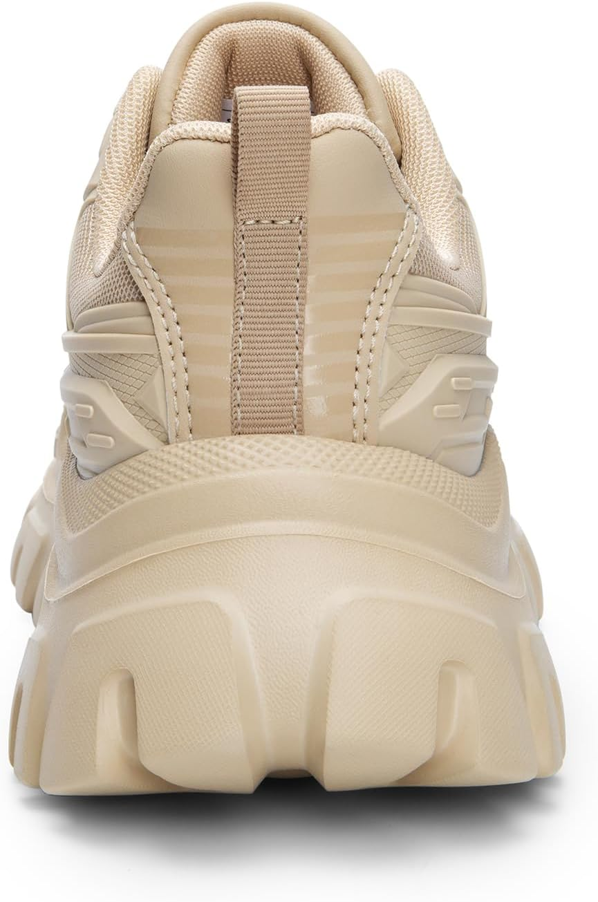 DREAM PAIRS Chunky Fashion Sneakers for Women, Women'S Platform Lace-Up Comfortable Sneakers image number 2