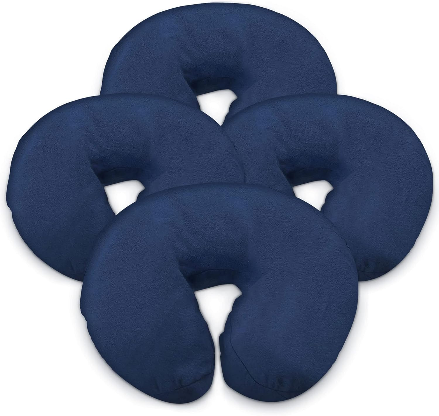 London Linens Pack of 4, Premium Extra Thick 100% Cotton Flannel Massage Tables Face Cradle Covers Cozies Fitted - Includes 4 Pcs (White)